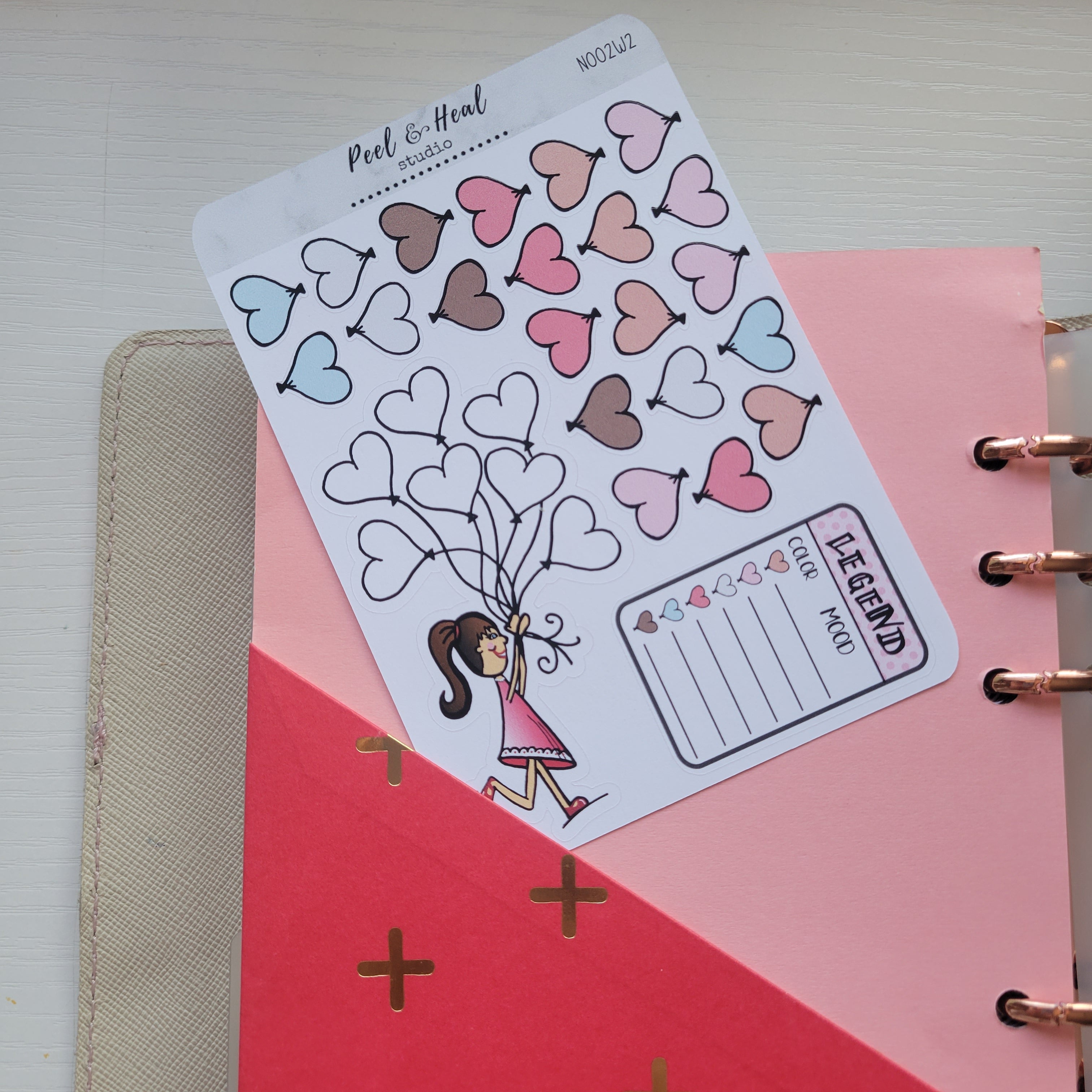 February Weekly Mood Tracker Kit-Tracker-N002w-Peel & Heal Studio