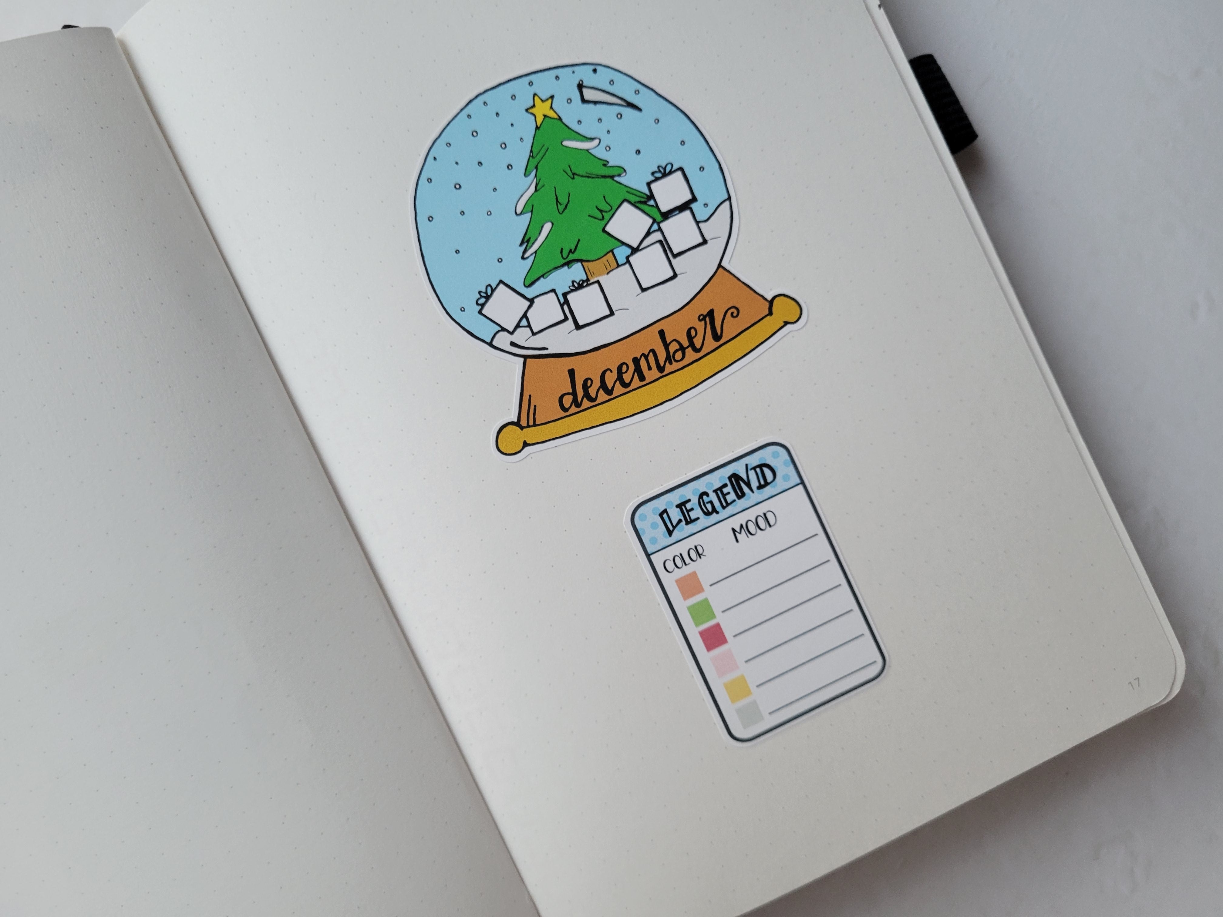 December Weekly Mood Tracker Kit-Tracker-N012w-Peel & Heal Studio