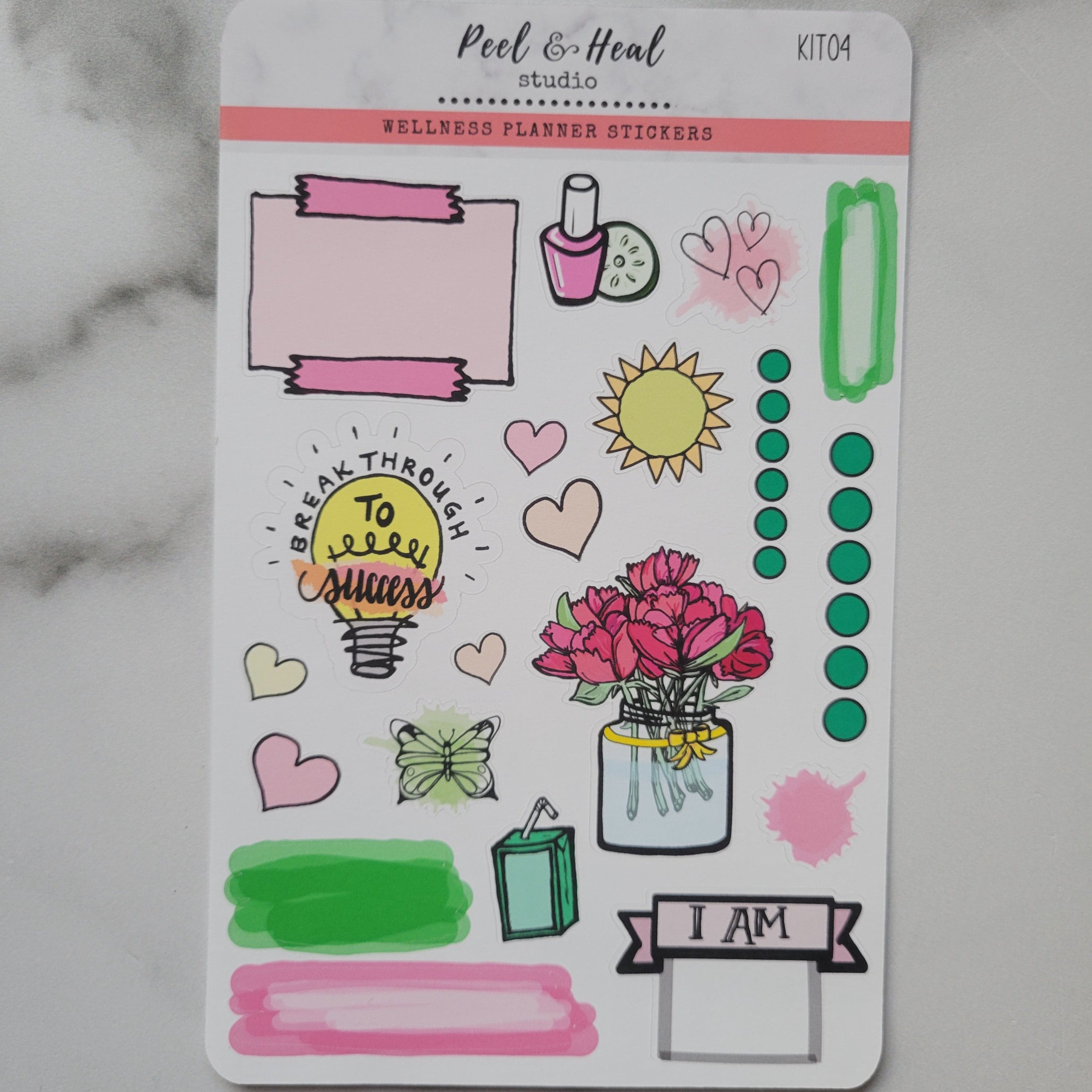Flex Set - Flamingo-Stickers-KIT04-Peel & Heal Studio