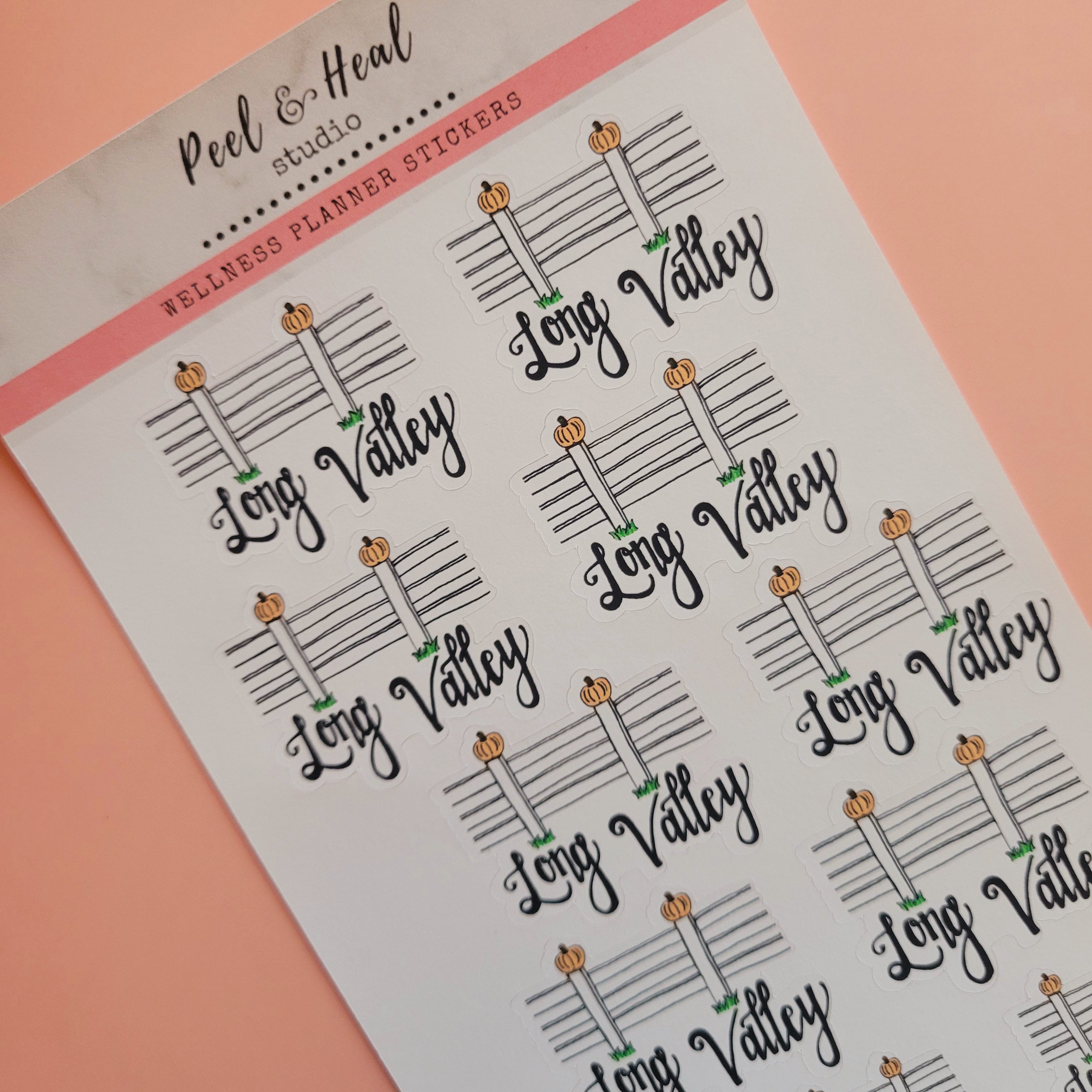 Long Valley NJ Hometown Stickers - Peel & Heal Studio New Jersey Artist