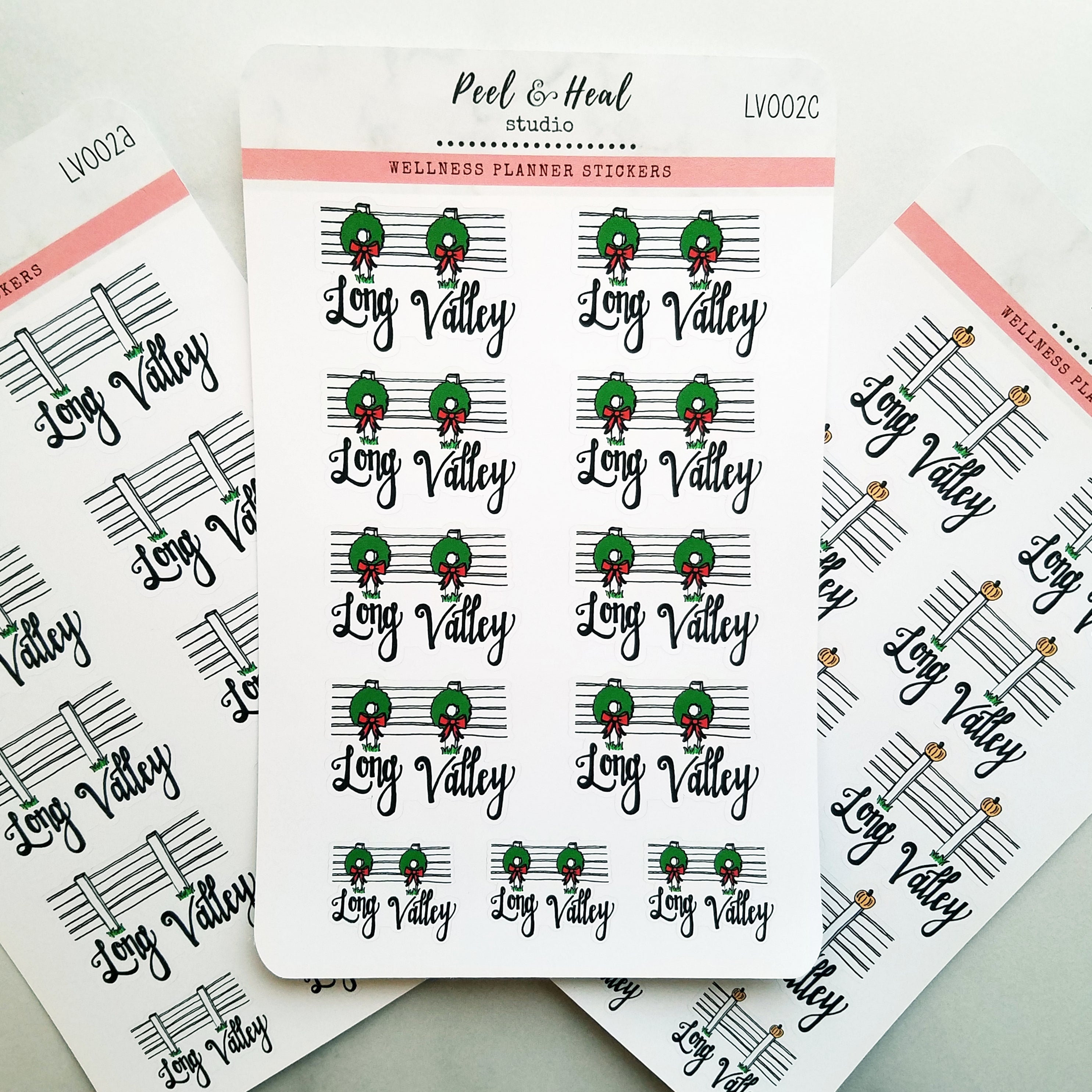 Long Valley NJ Hometown Stickers - Peel & Heal Studio New Jersey Artist
