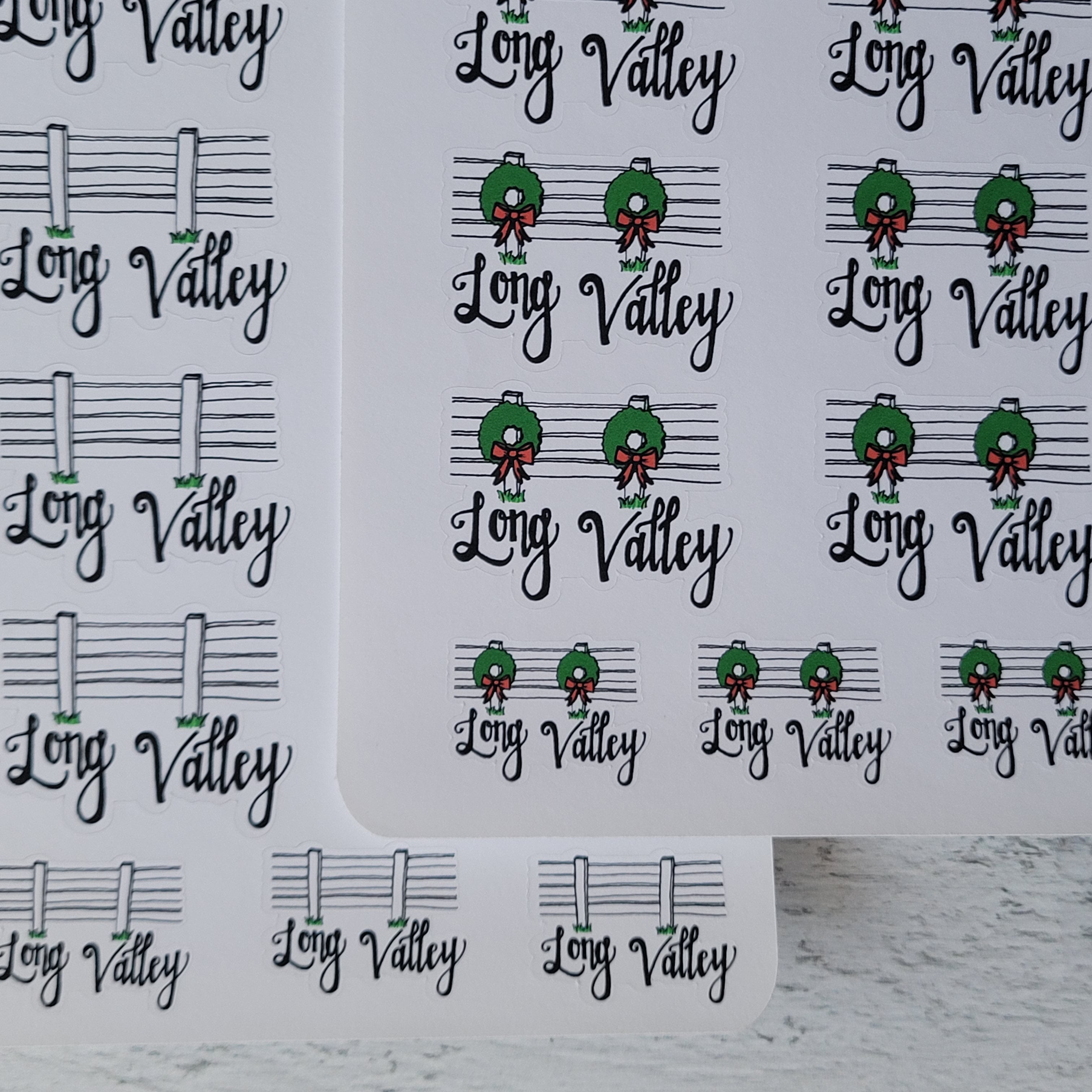 Long Valley NJ Hometown Stickers - Peel & Heal Studio New Jersey Artist