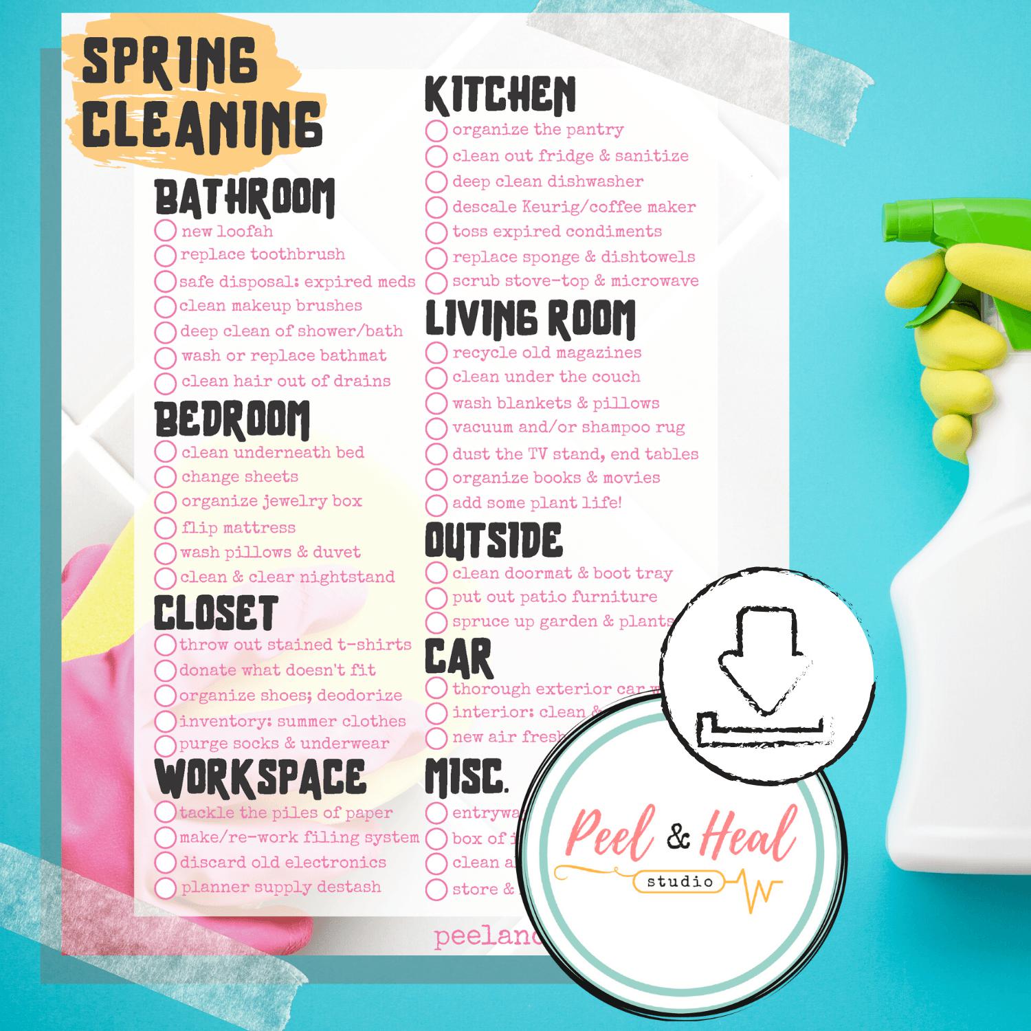 Spring Cleaning List