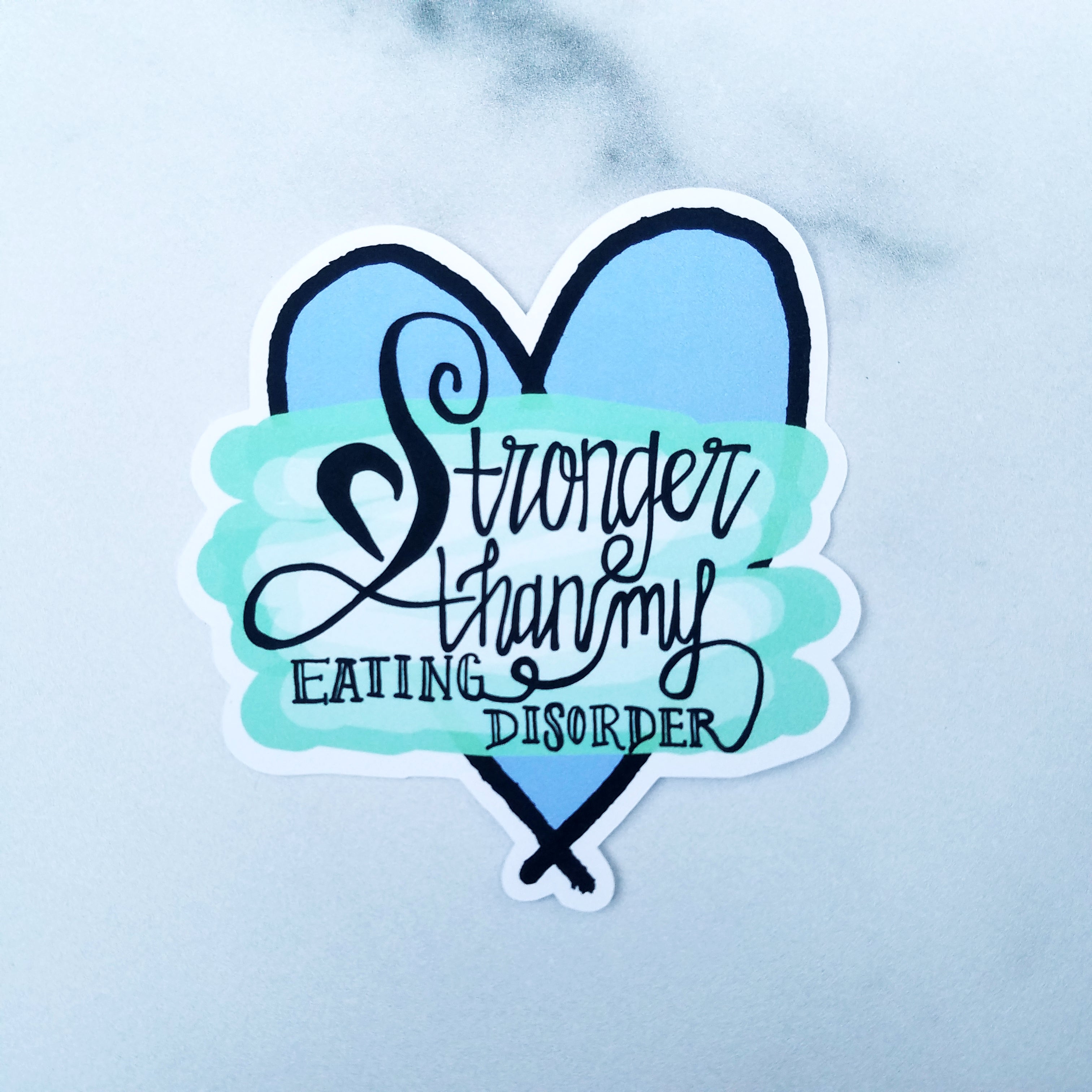 Stronger than my Eating Disorder - Stickers or Die Cut - Peel & Heal Studio