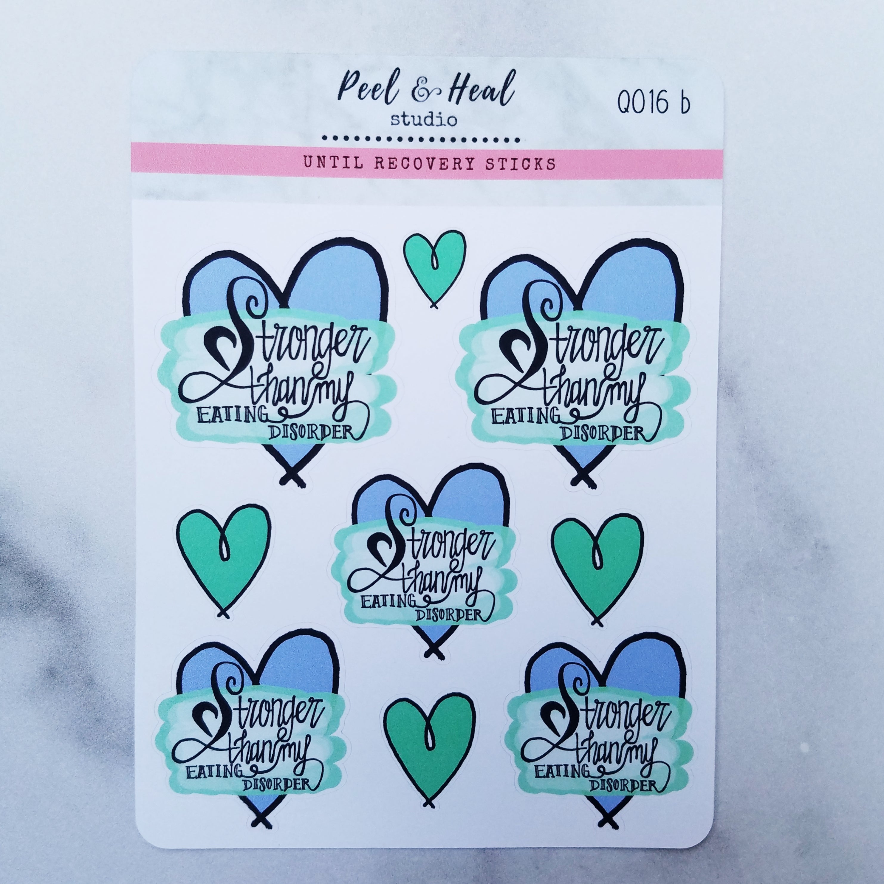 Stronger than my Eating Disorder - Stickers or Die Cut - Peel & Heal Studio
