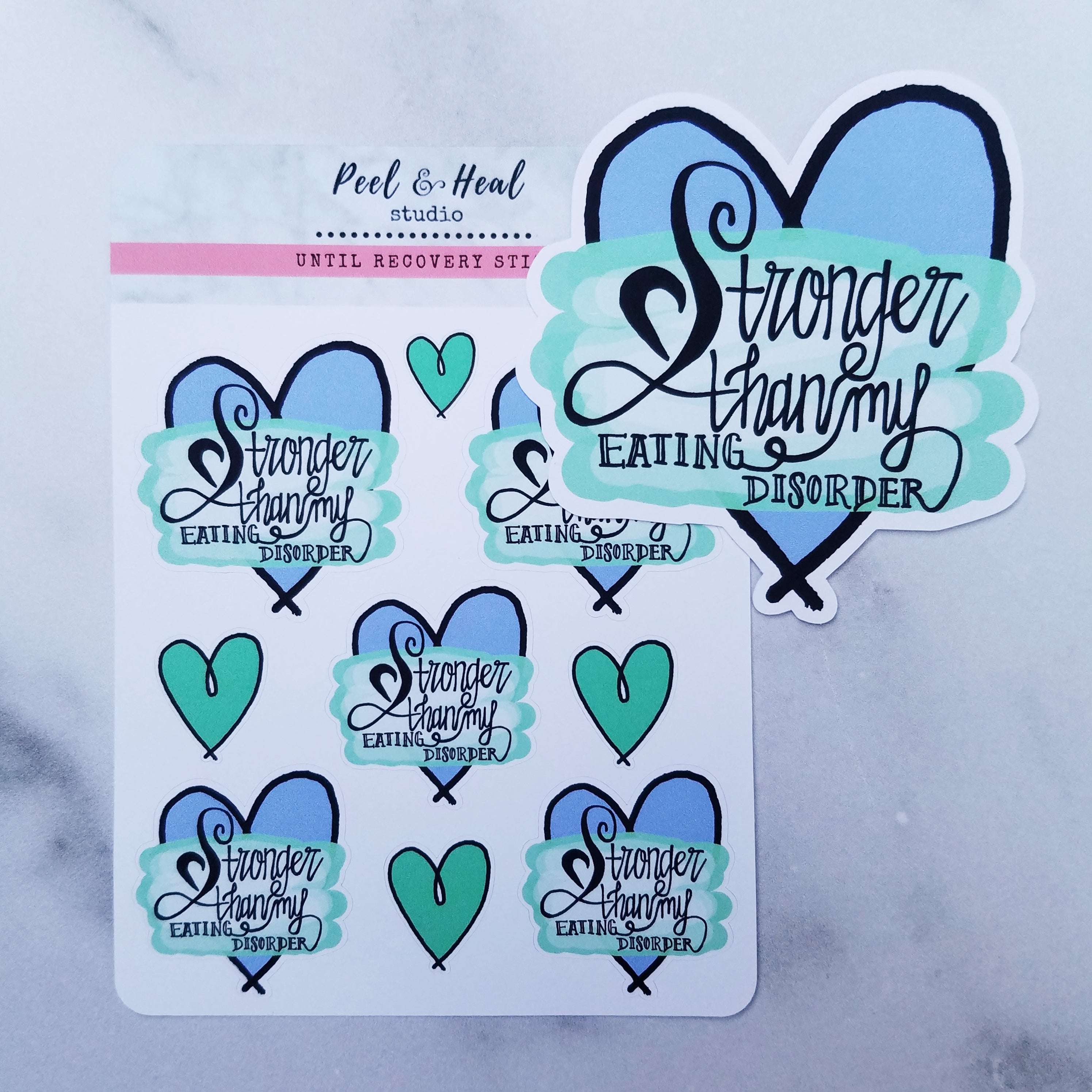 Stronger than my Eating Disorder - Stickers or Die Cut - Peel & Heal Studio