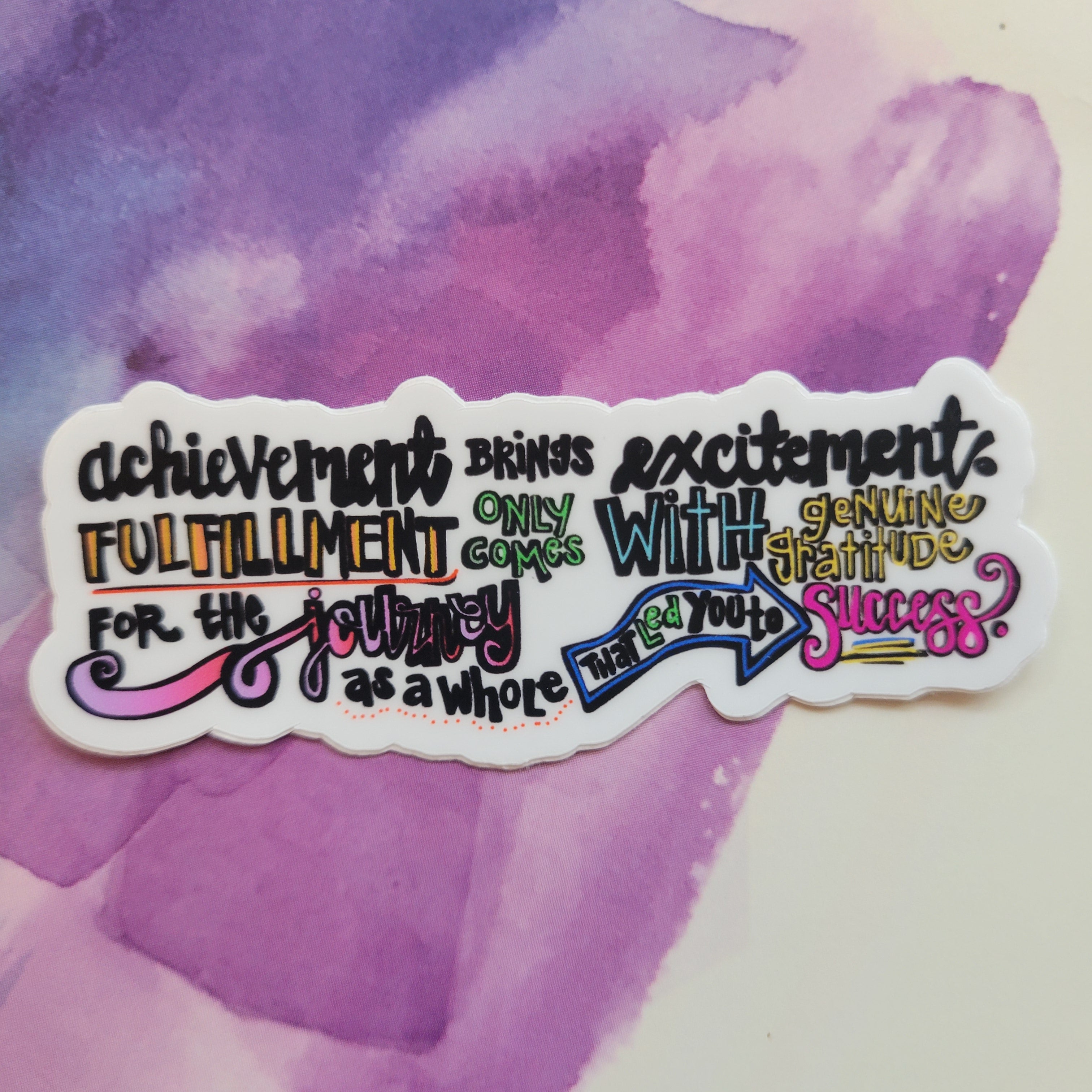 Achievement vs. Fulfillment Decal