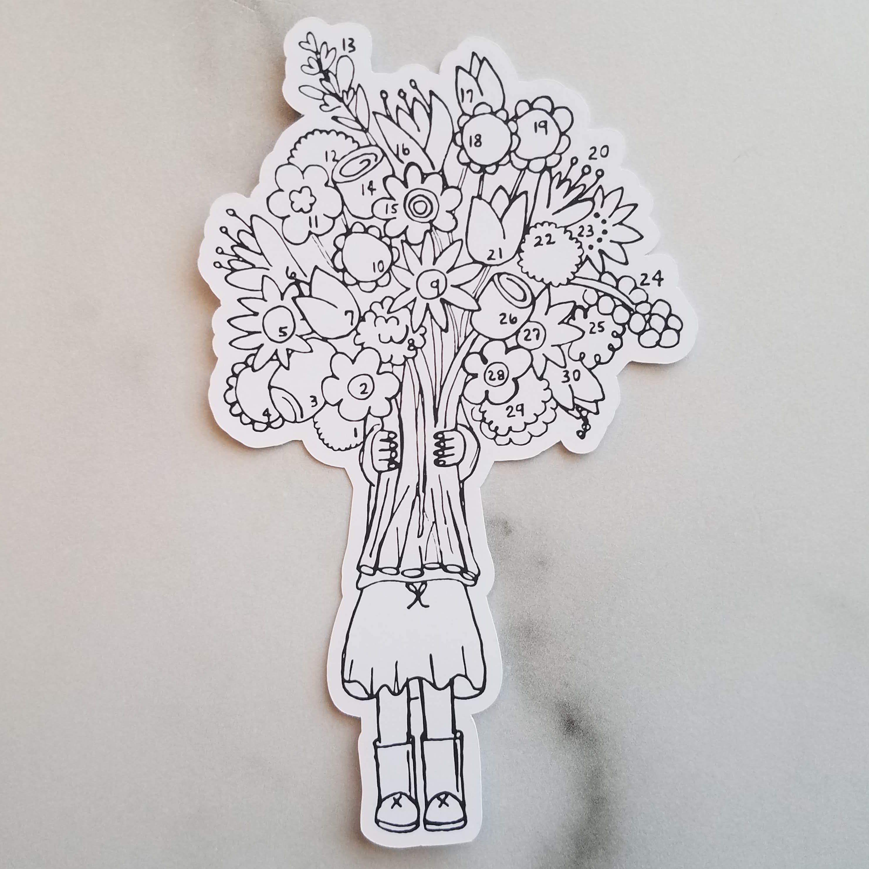 April Monthly Mood Tracker - Flower Girl