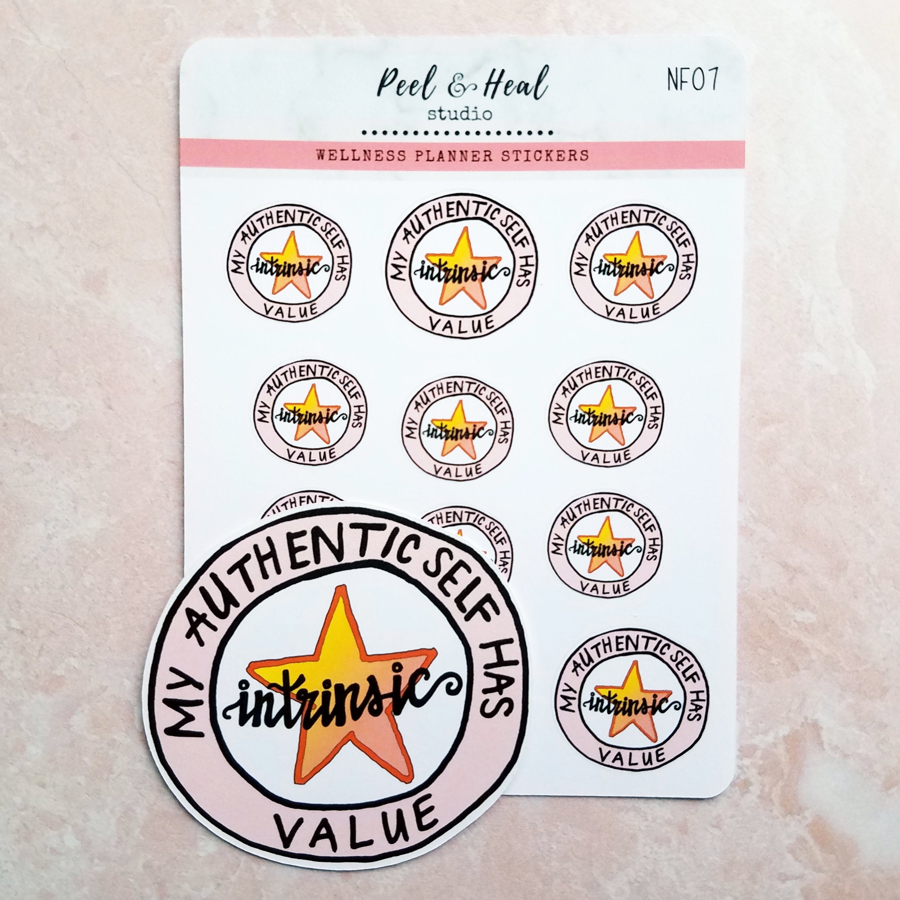 Authentic Self Badge (sticker or die cut)