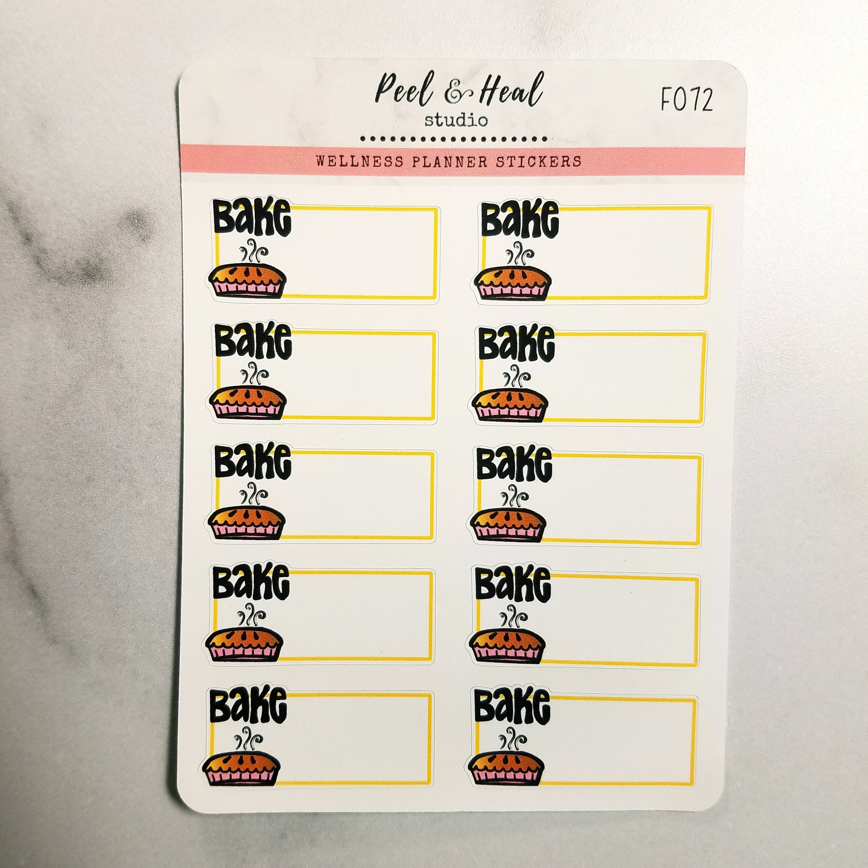 Baking Icon Boxes - Functional Planner Stickers from Peel & Heal Studio