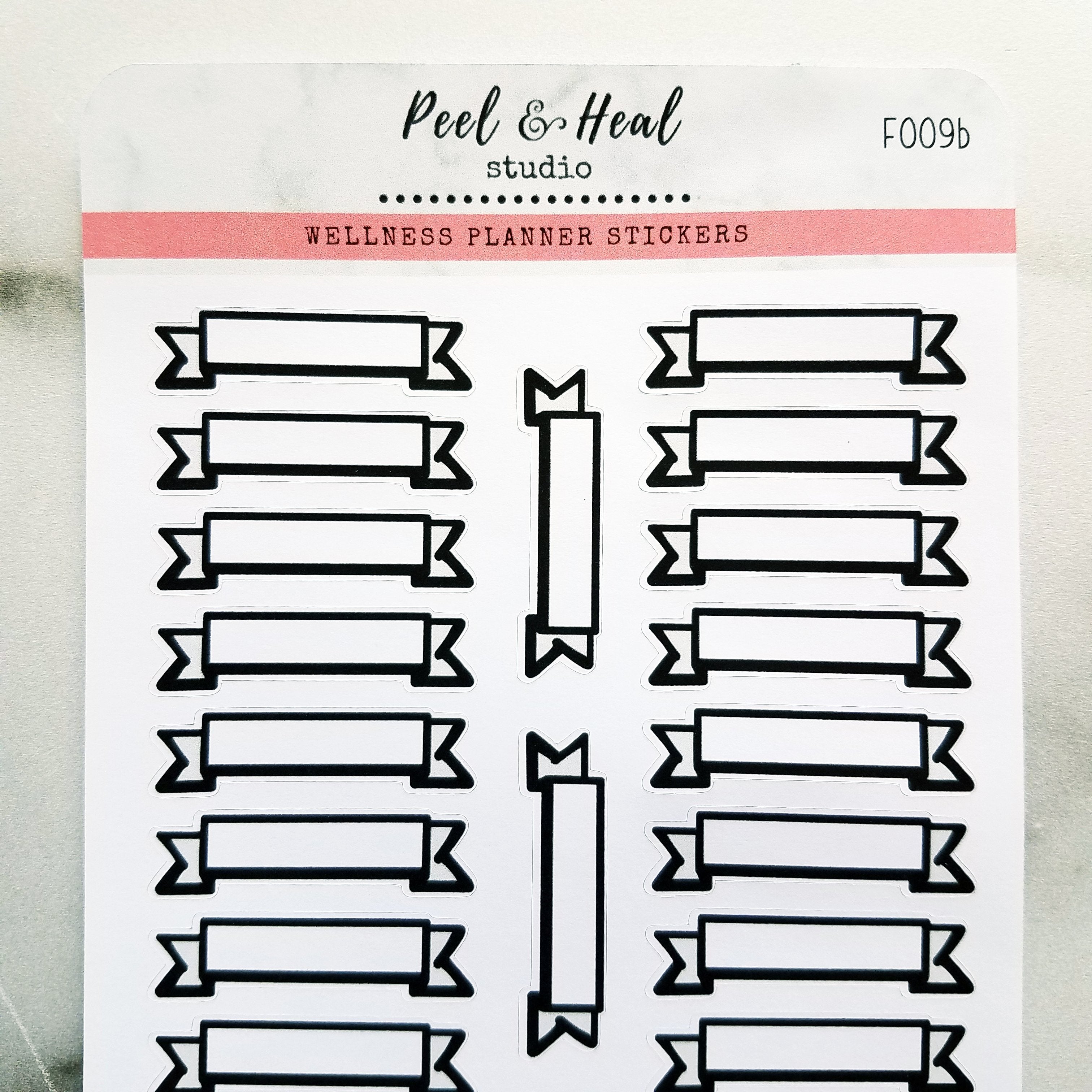 Banner Boxes - Multicolor or Neutral - Minimalist BUJO Planner Stickers