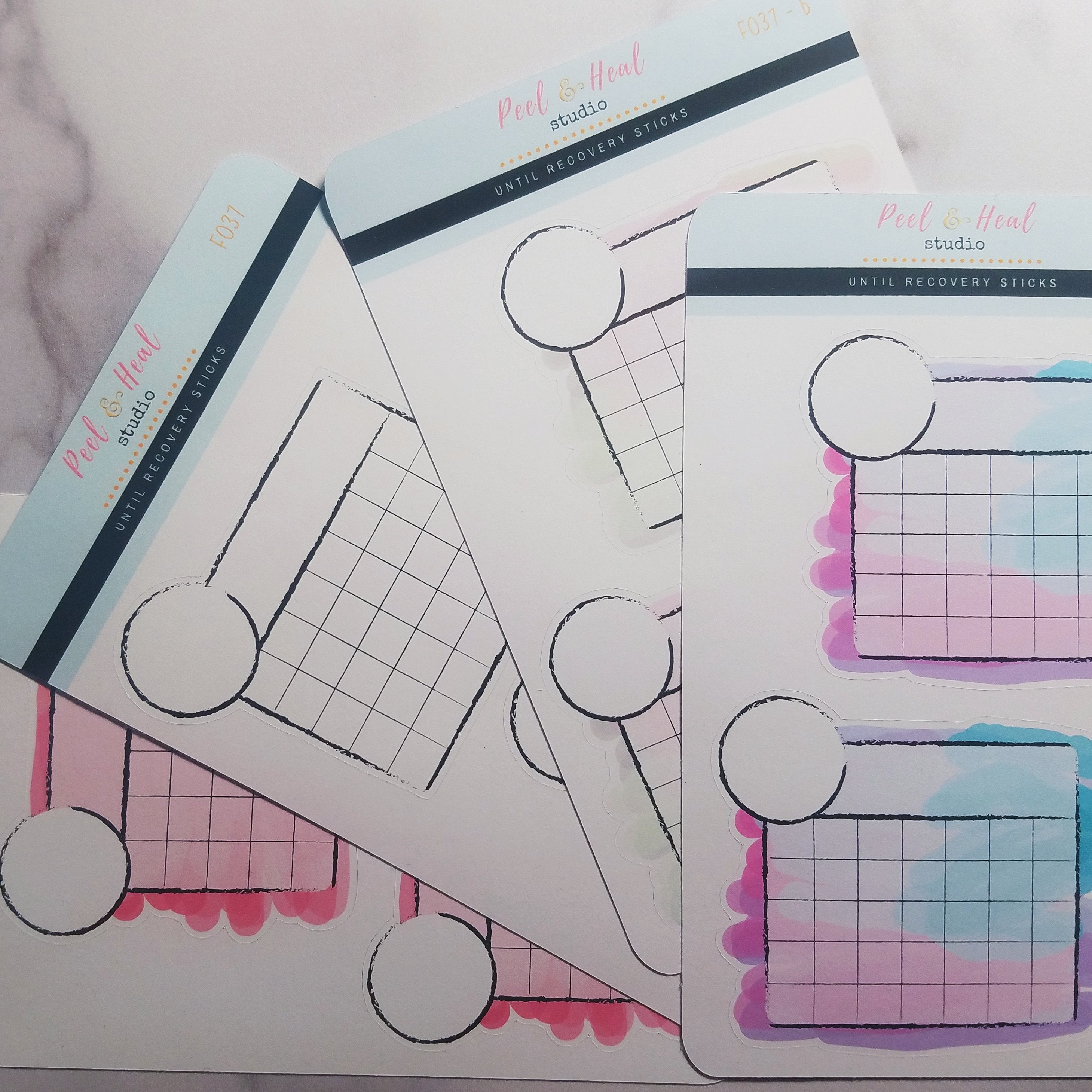 Blank Monthly Calendar Habit Tracker Stickers - Large