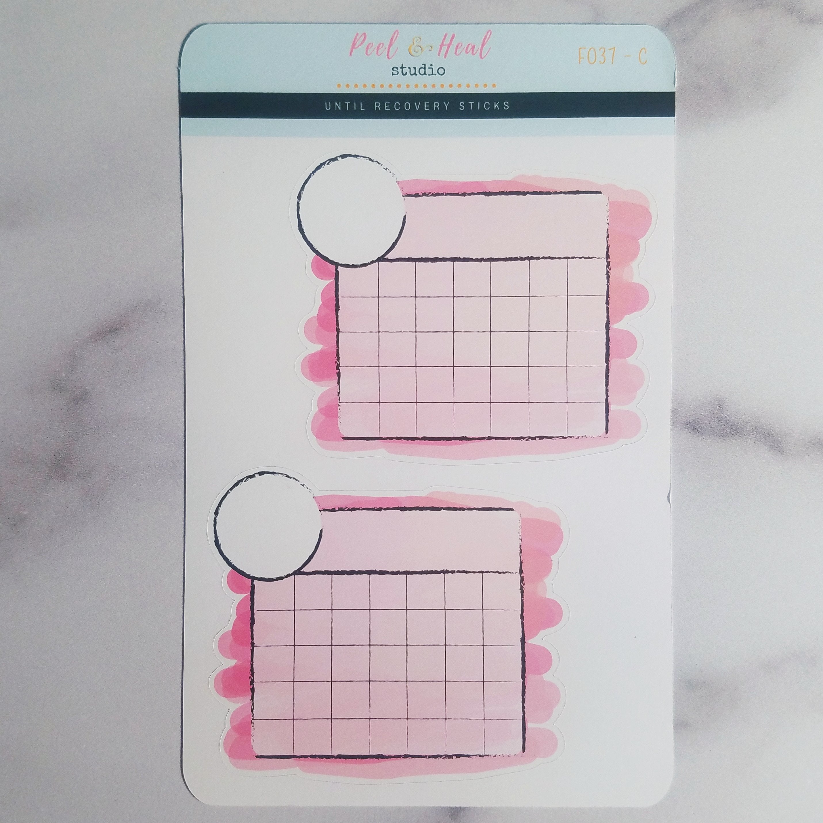 Blank Monthly Calendar Habit Tracker Stickers - Large