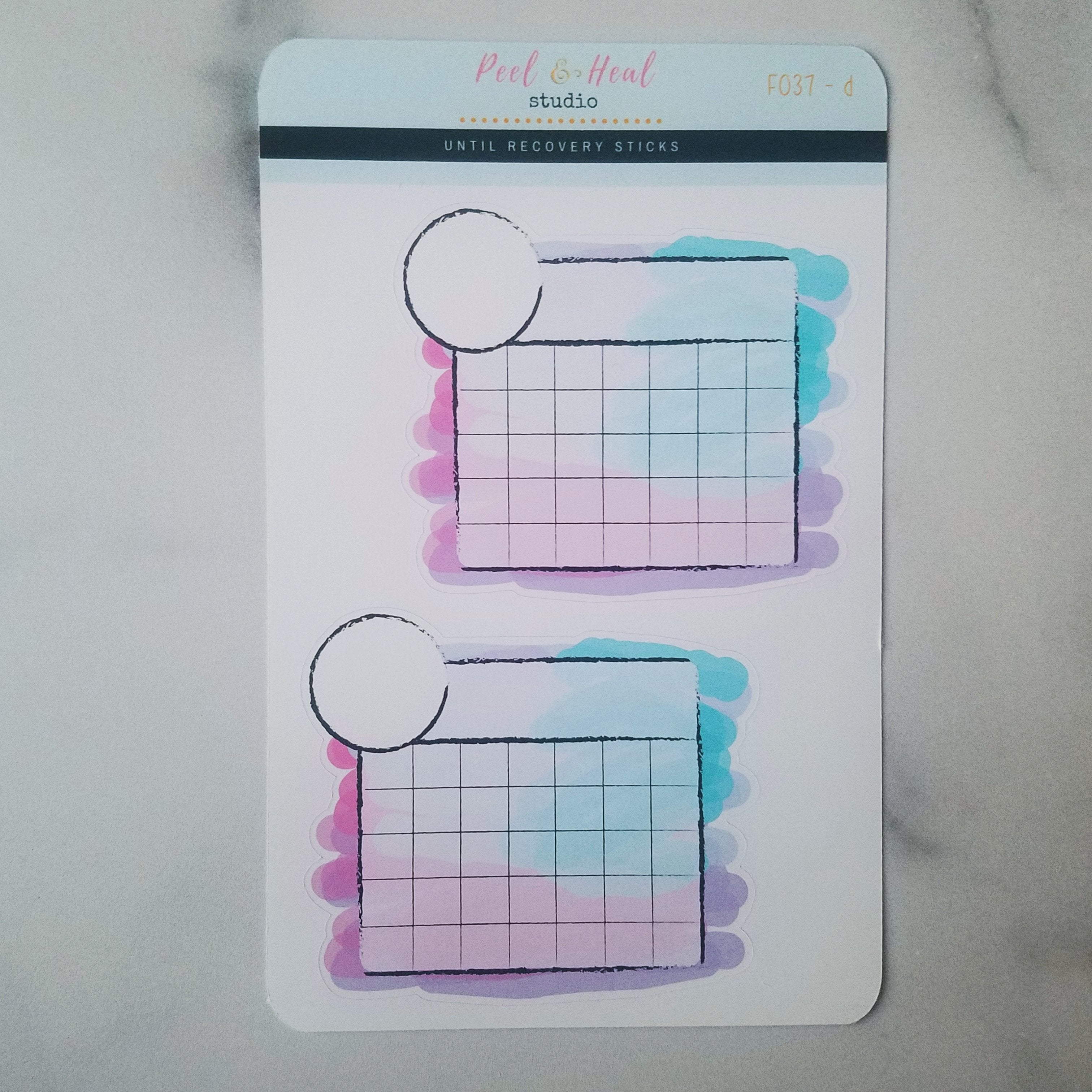 Blank Monthly Calendar Habit Tracker Stickers - Large