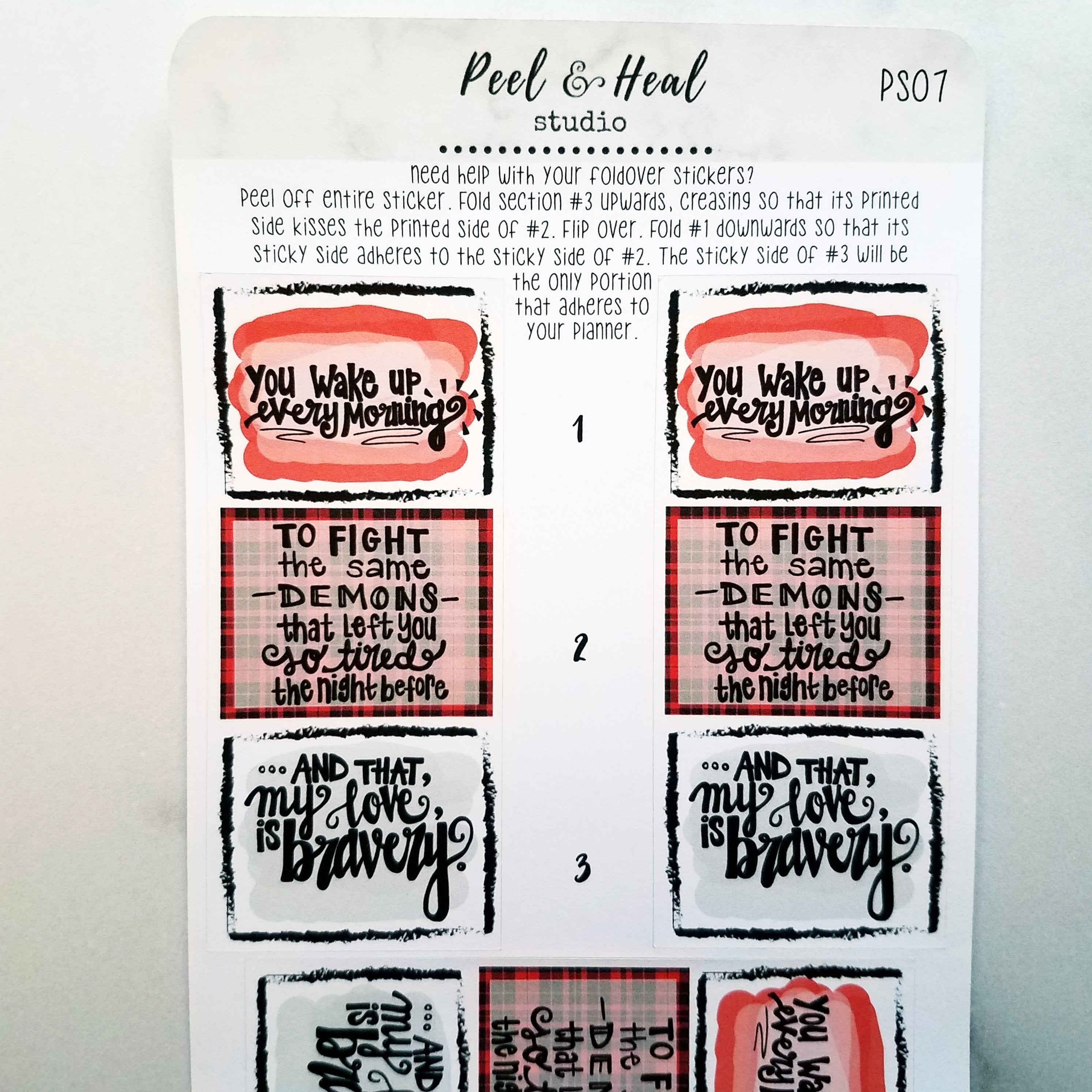 Buffalo Plaid & Bravery: Sticker Sheets