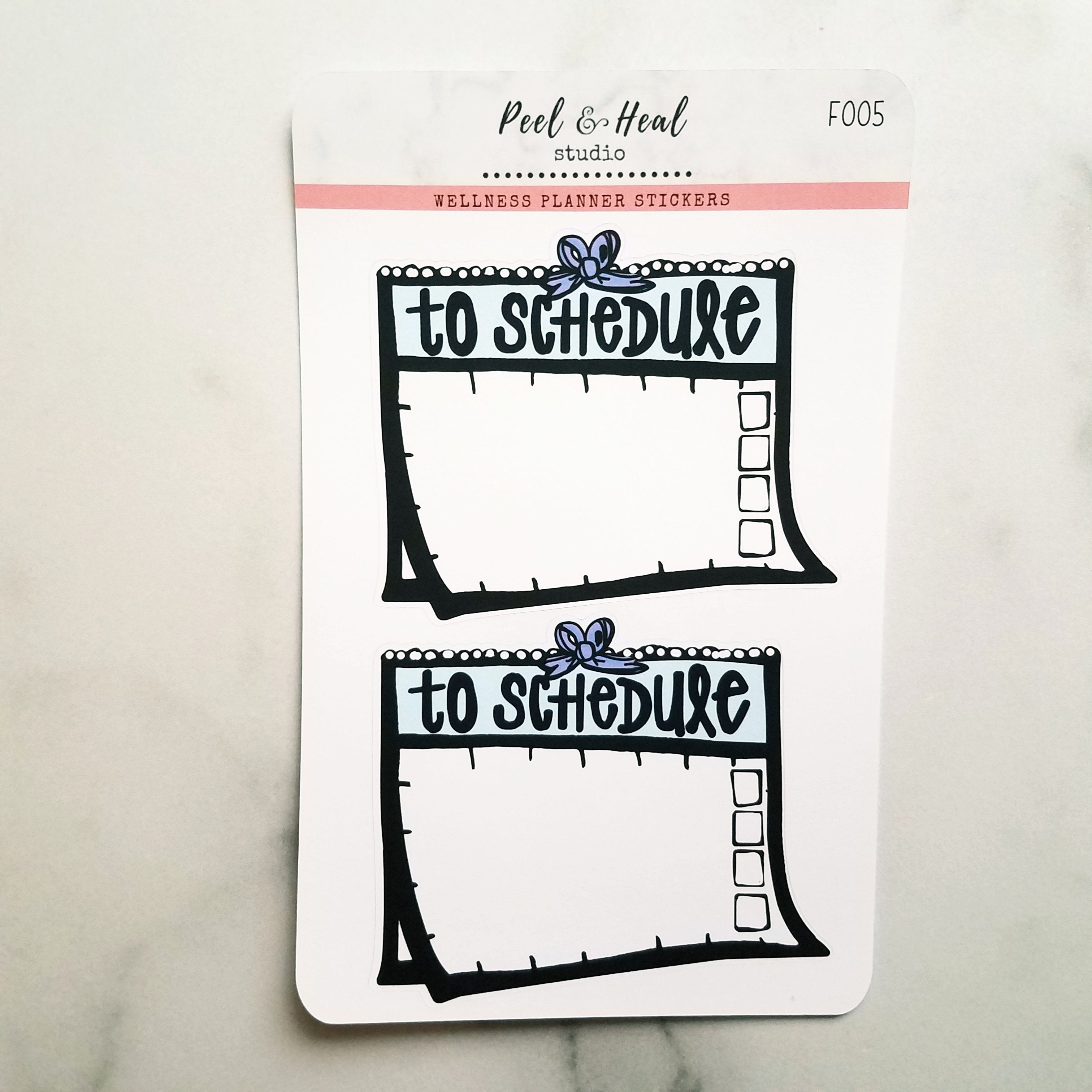 Calendar "To Schedule" Stickers