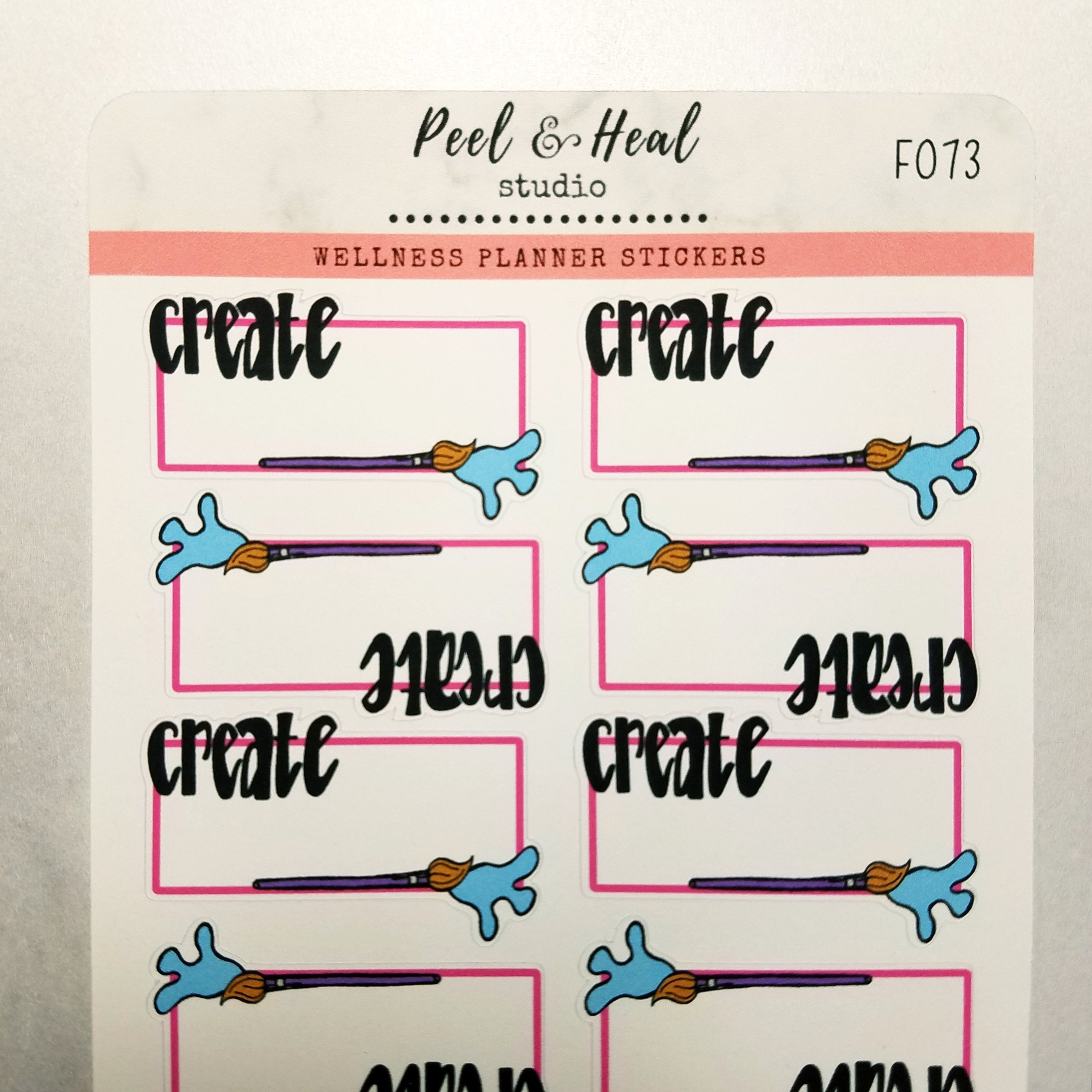 Create Paintbrush: Coping Skill Doodle Boxes