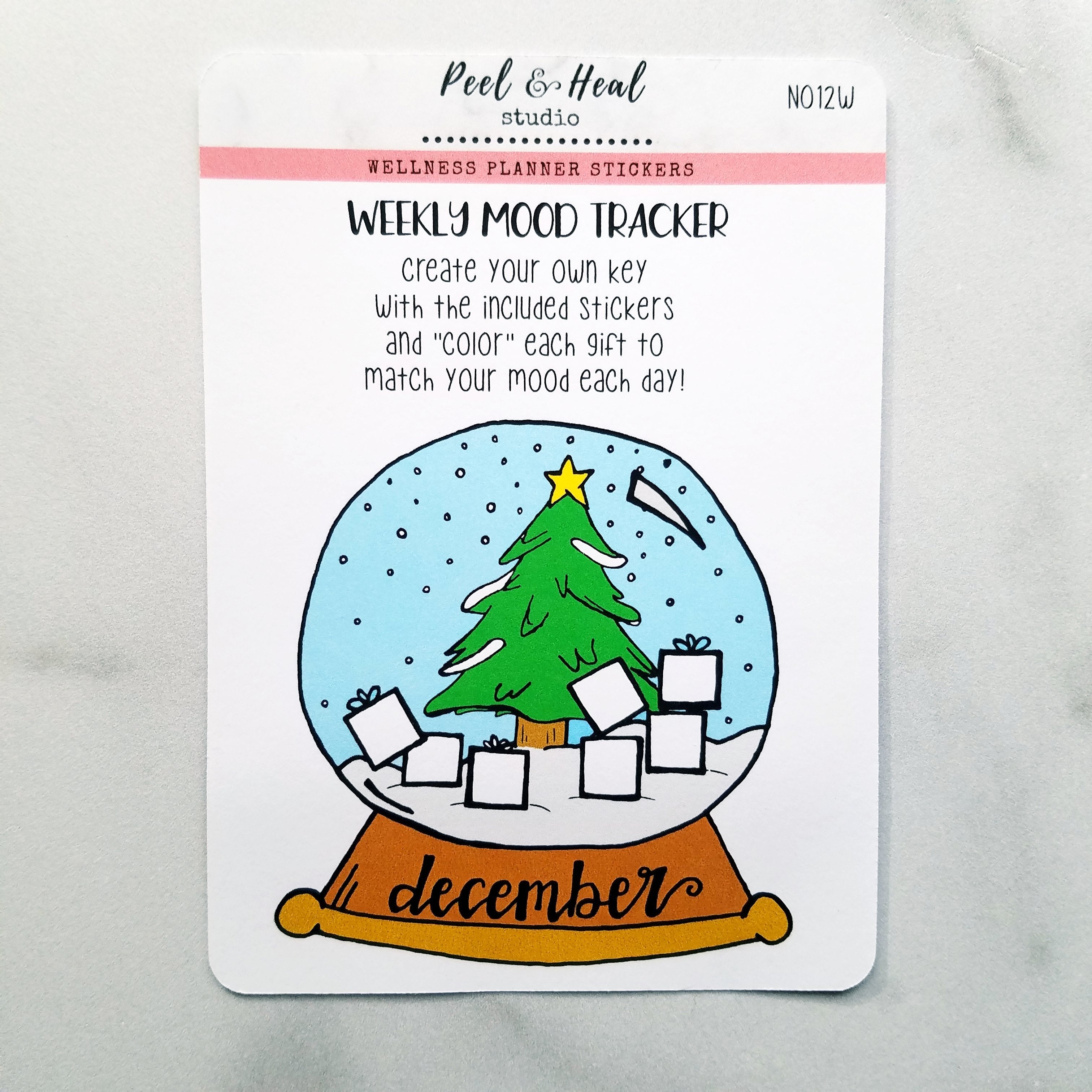December Weekly Mood Tracker Kit
