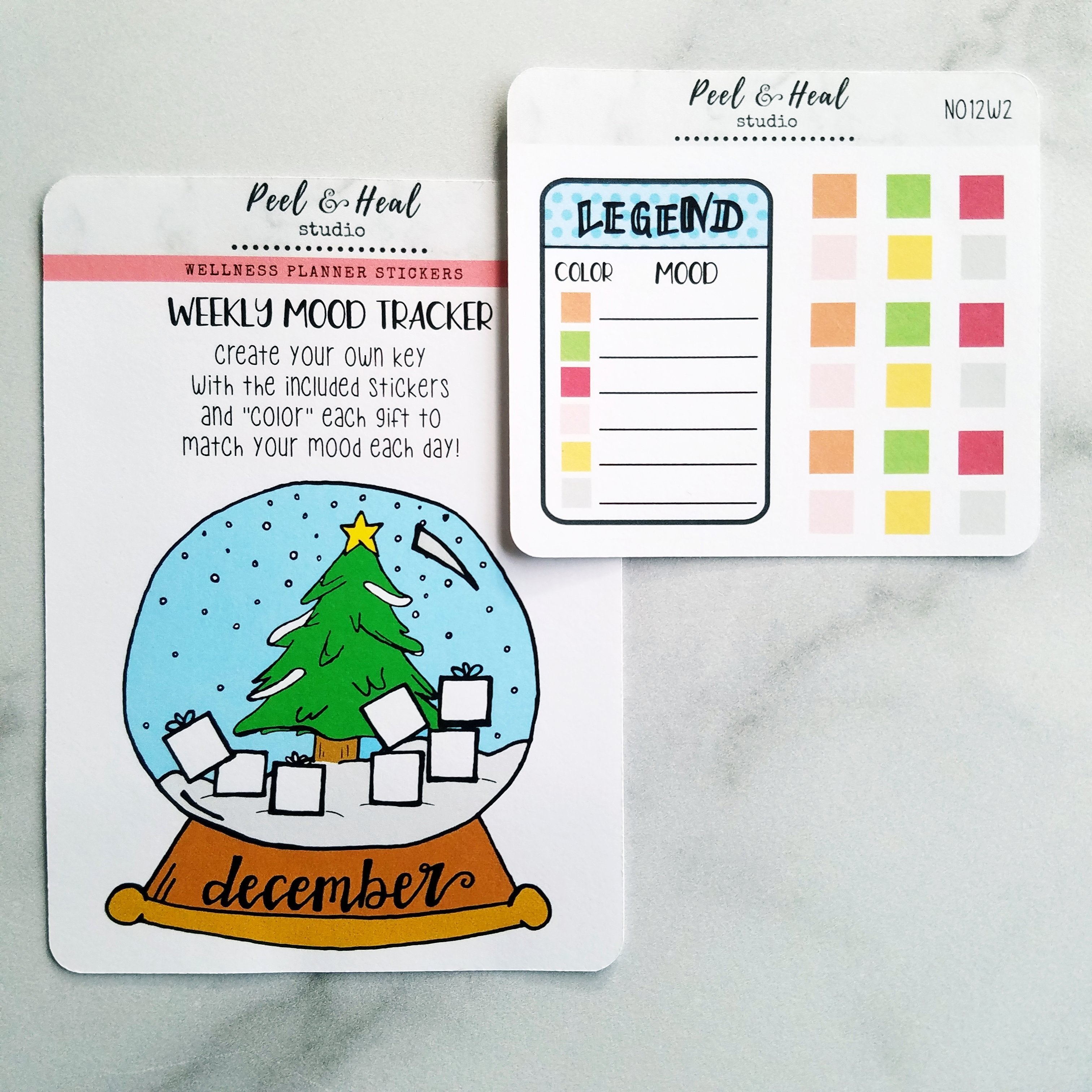 December Weekly Mood Tracker Kit