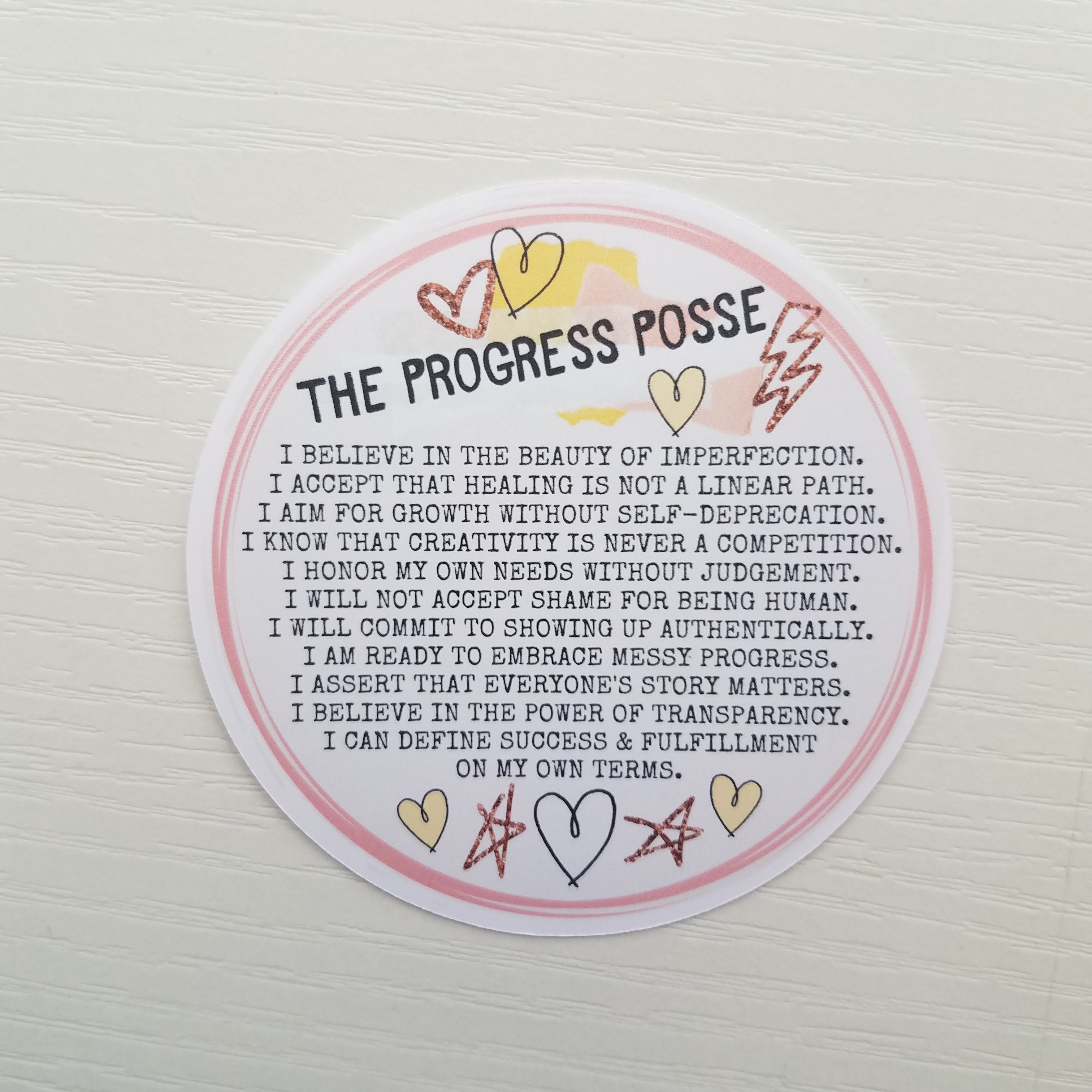 Progress Posse Pledge - Matte OR Glossy!