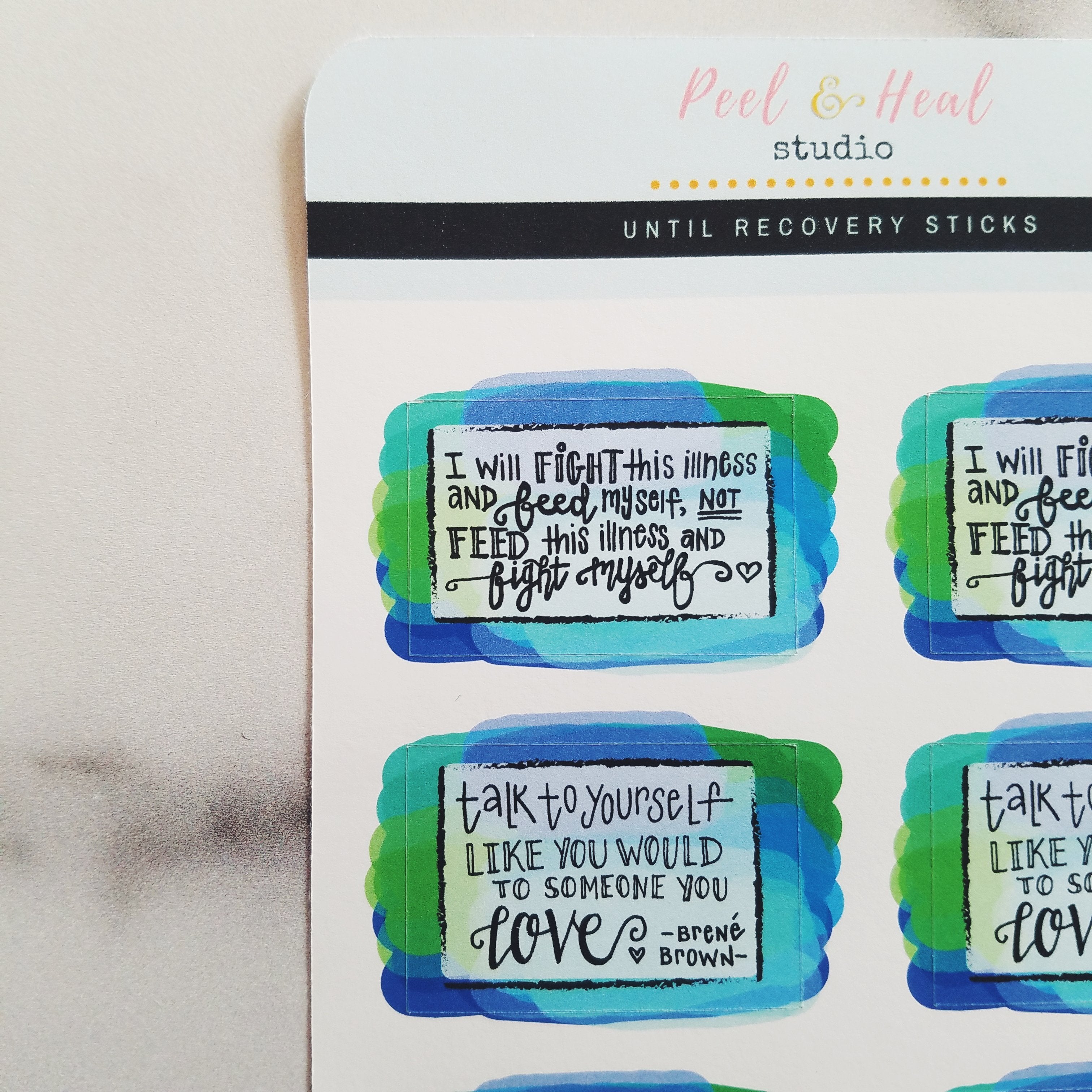 Eating Disorder Recovery Quote Boxes