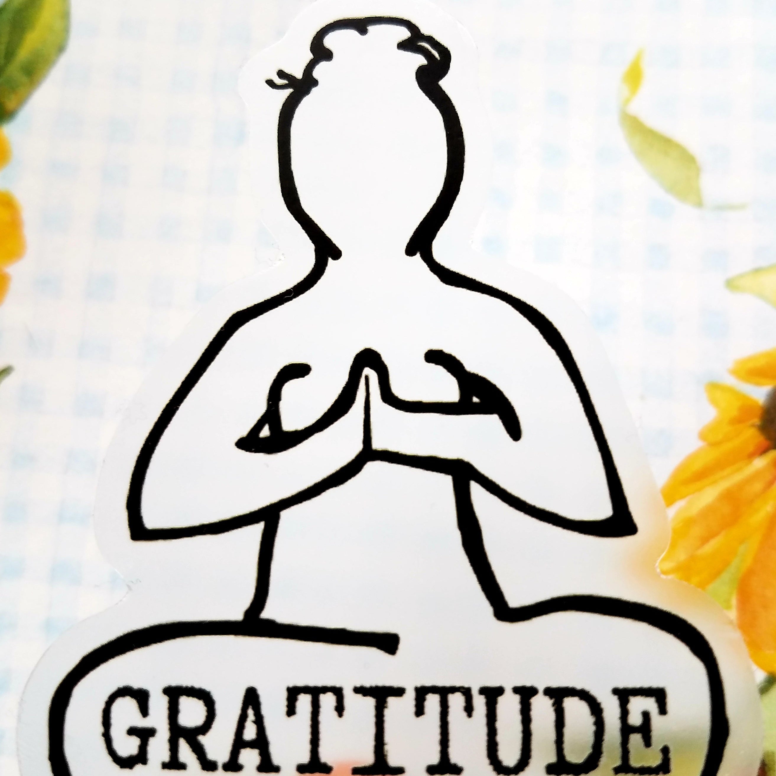 Gratitude Silhouette: Clear Decal