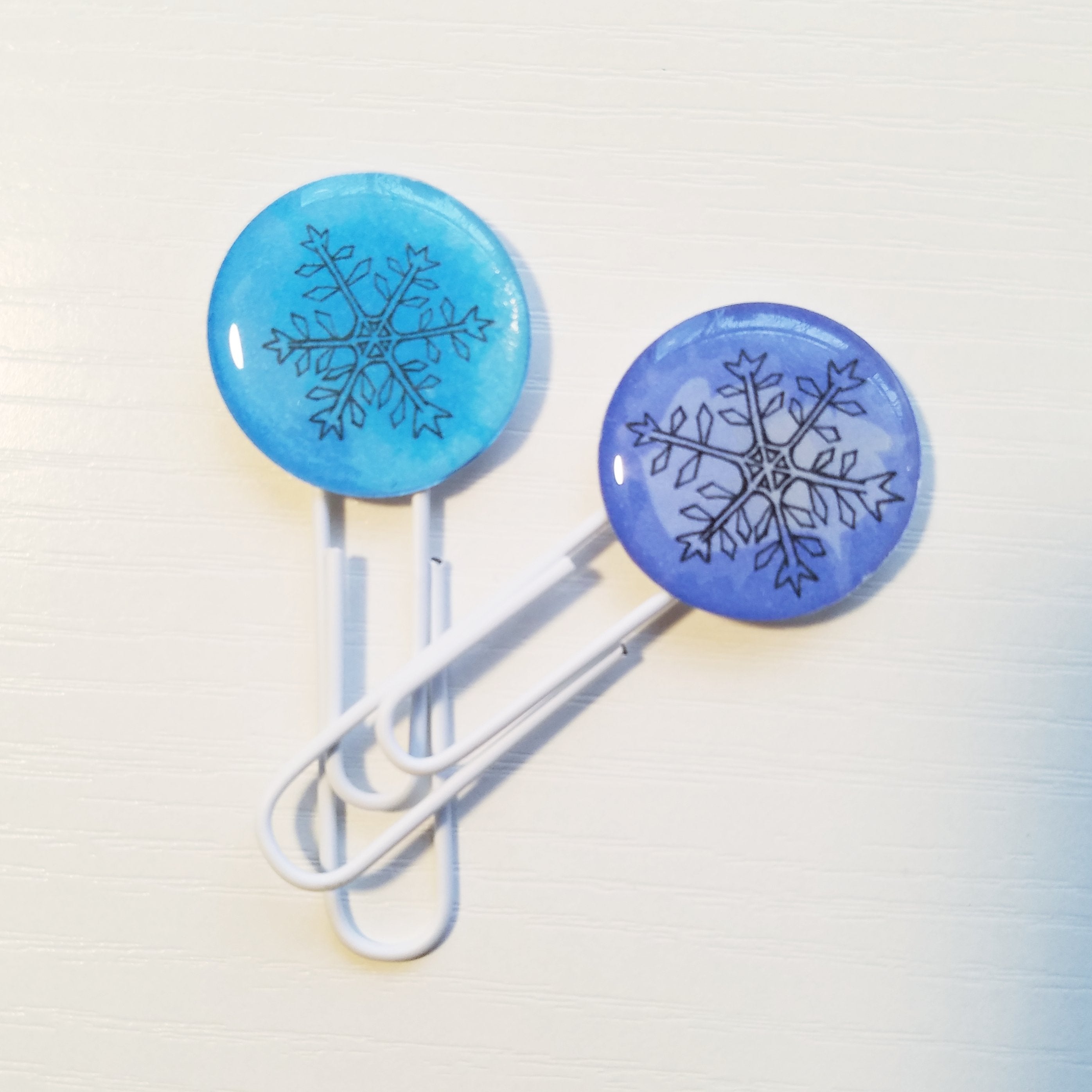 Hand-Drawn Snowflake Planner Clips