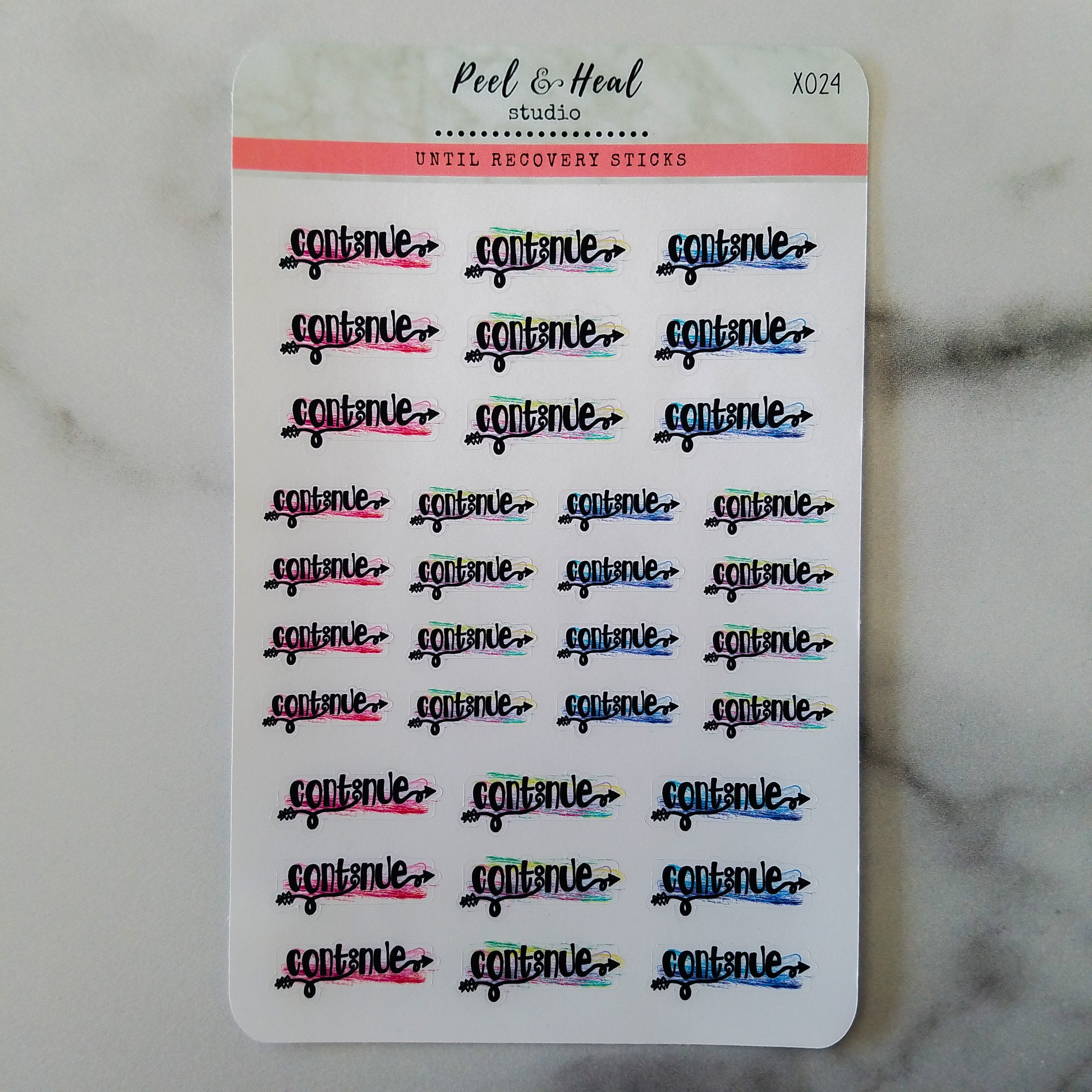 Hand-Lettered "Continue" Semicolons