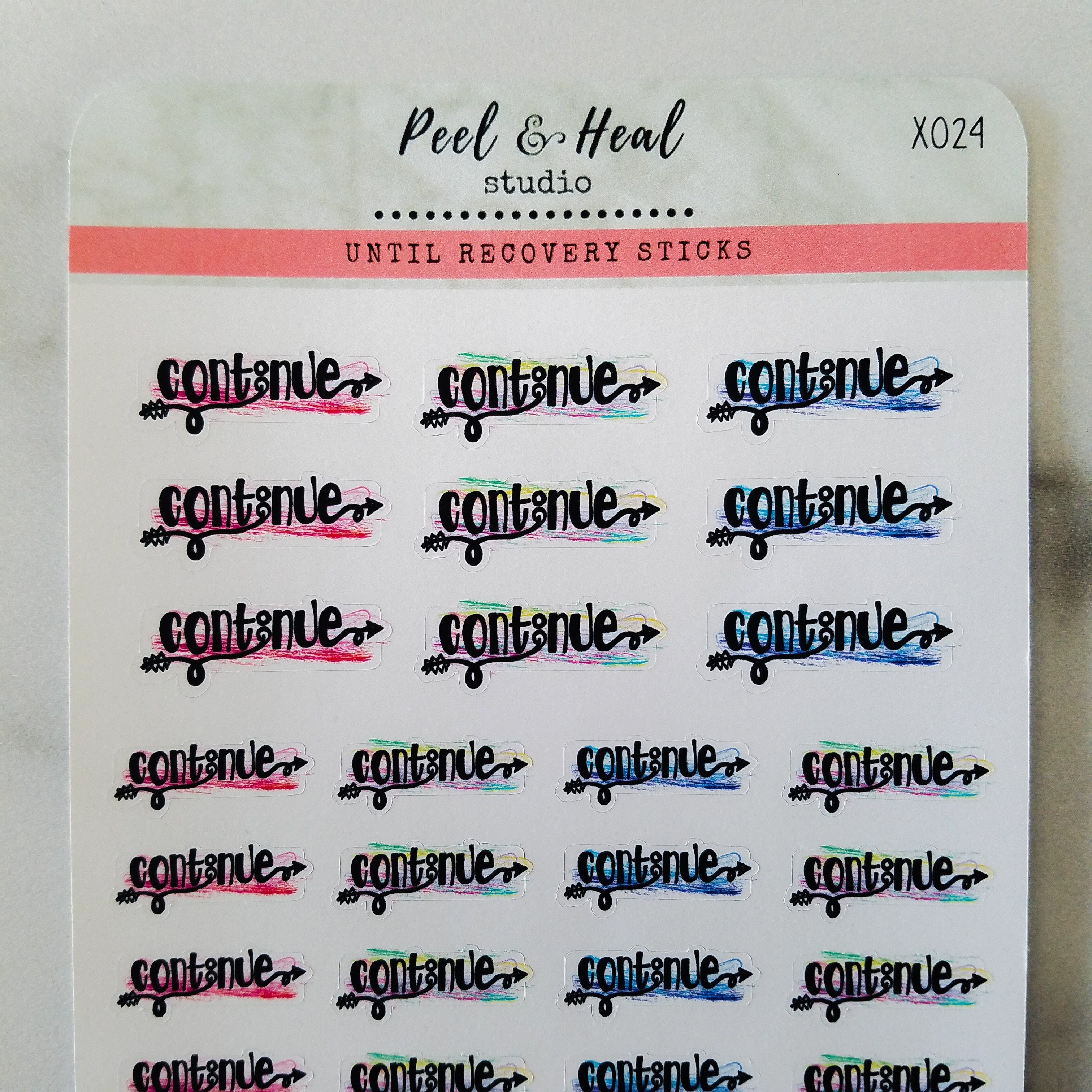 Hand-Lettered "Continue" Semicolons