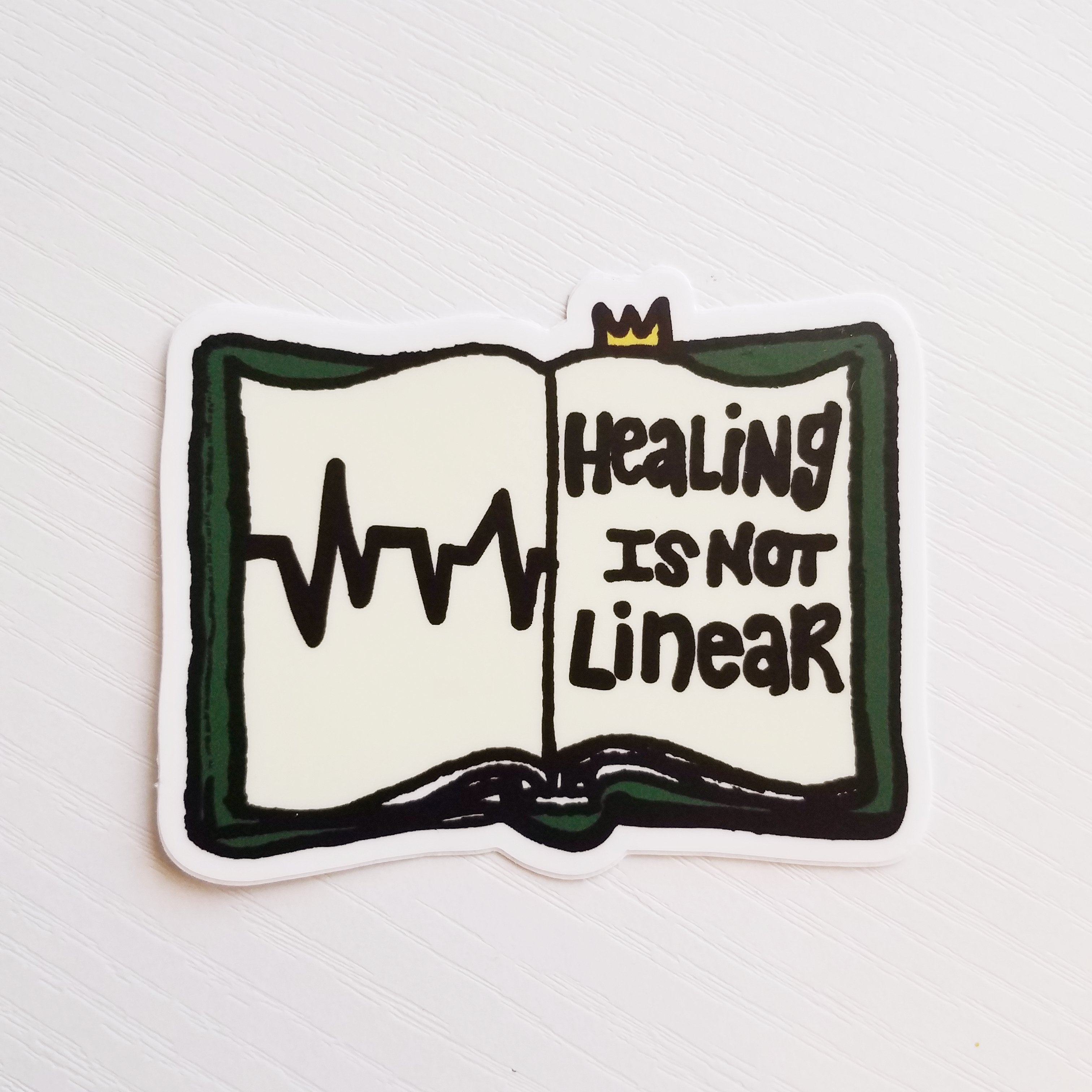 Healing Is Not Linear - Hand Drawn Decal