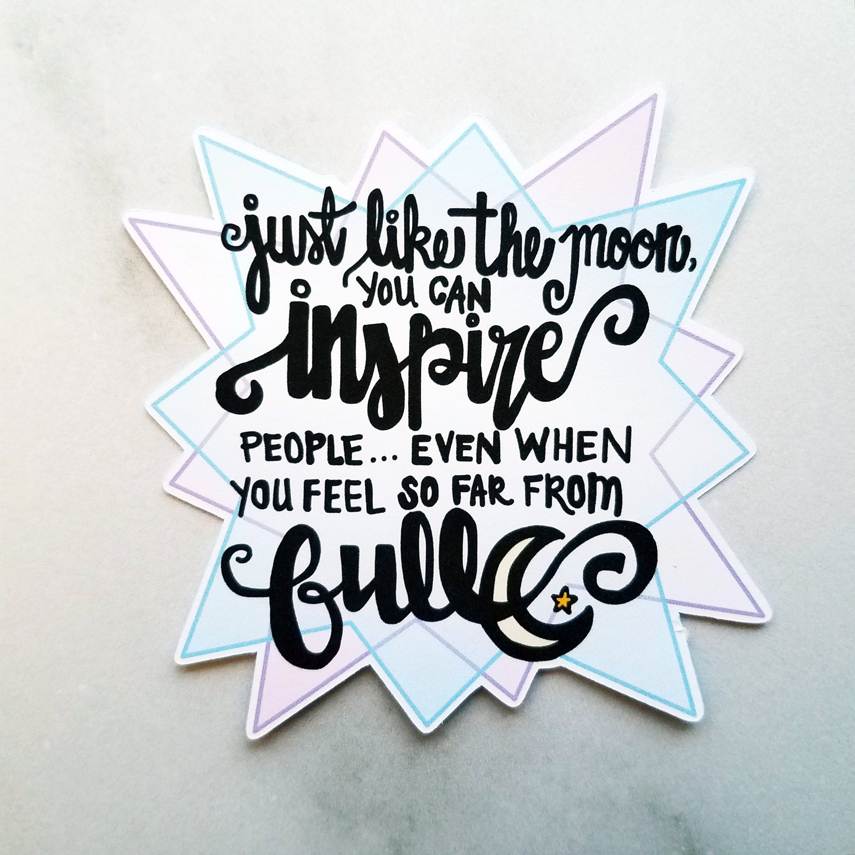 Inspirational Moon Die Cut