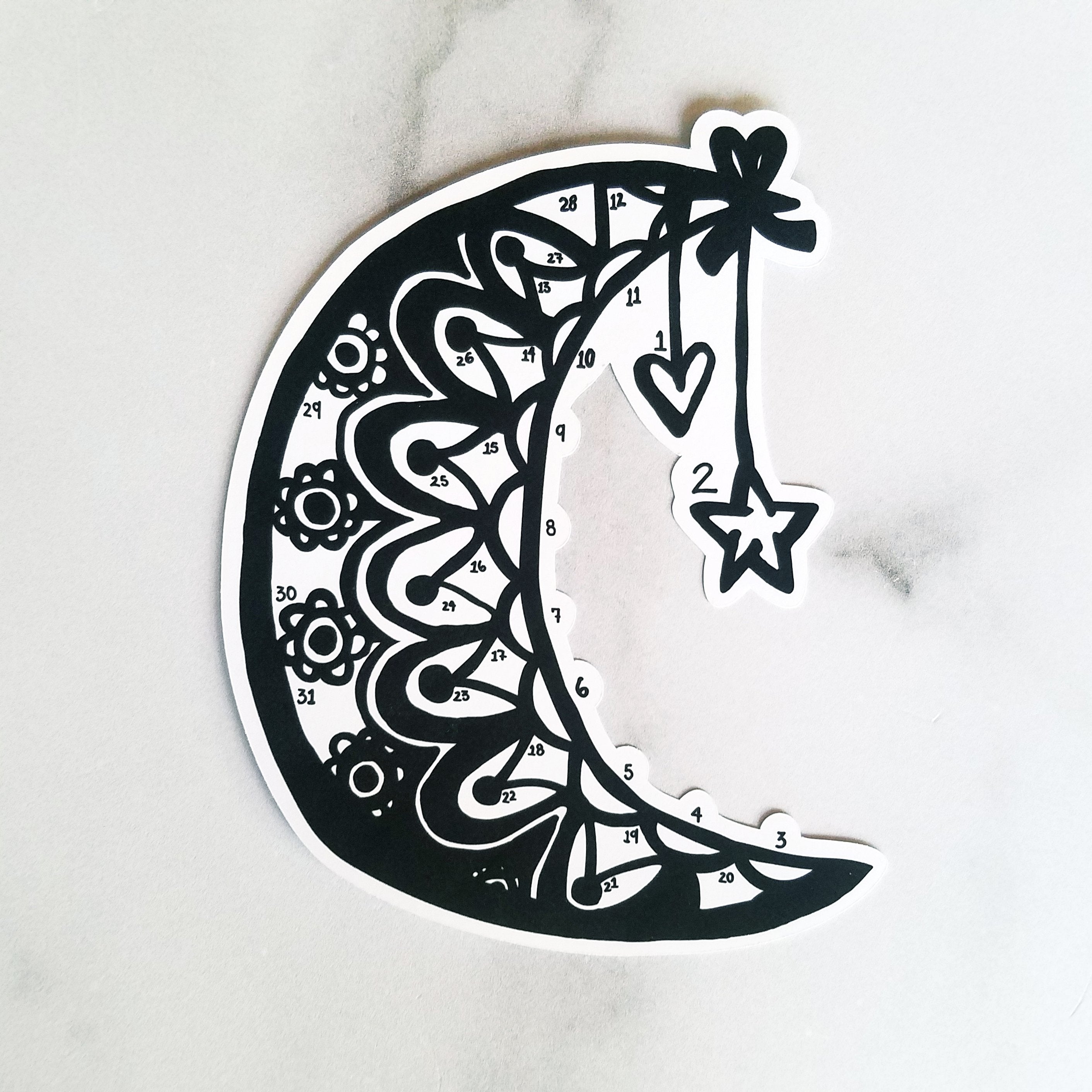 January Mood Tracker - Mandala Moon