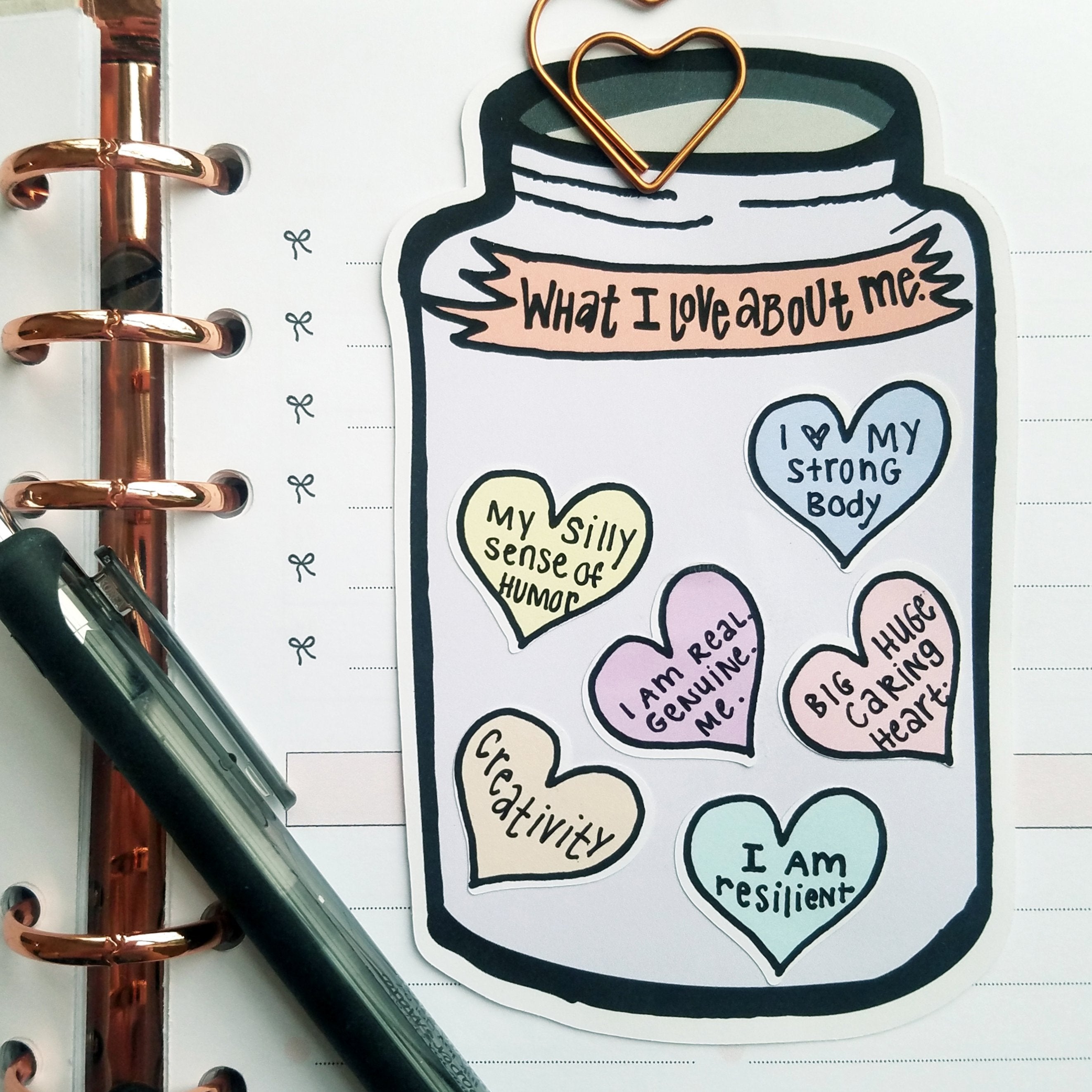 Jar of Self-Love: Die Cut & Sticker Kit