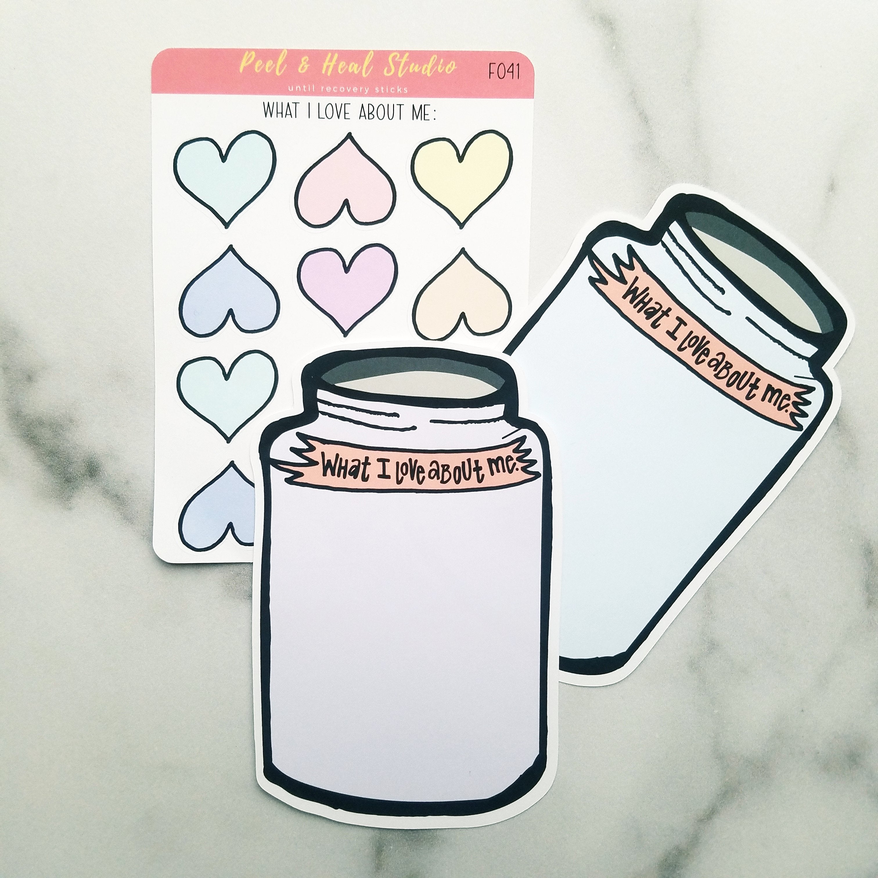 Jar of Self-Love: Die Cut & Sticker Kit
