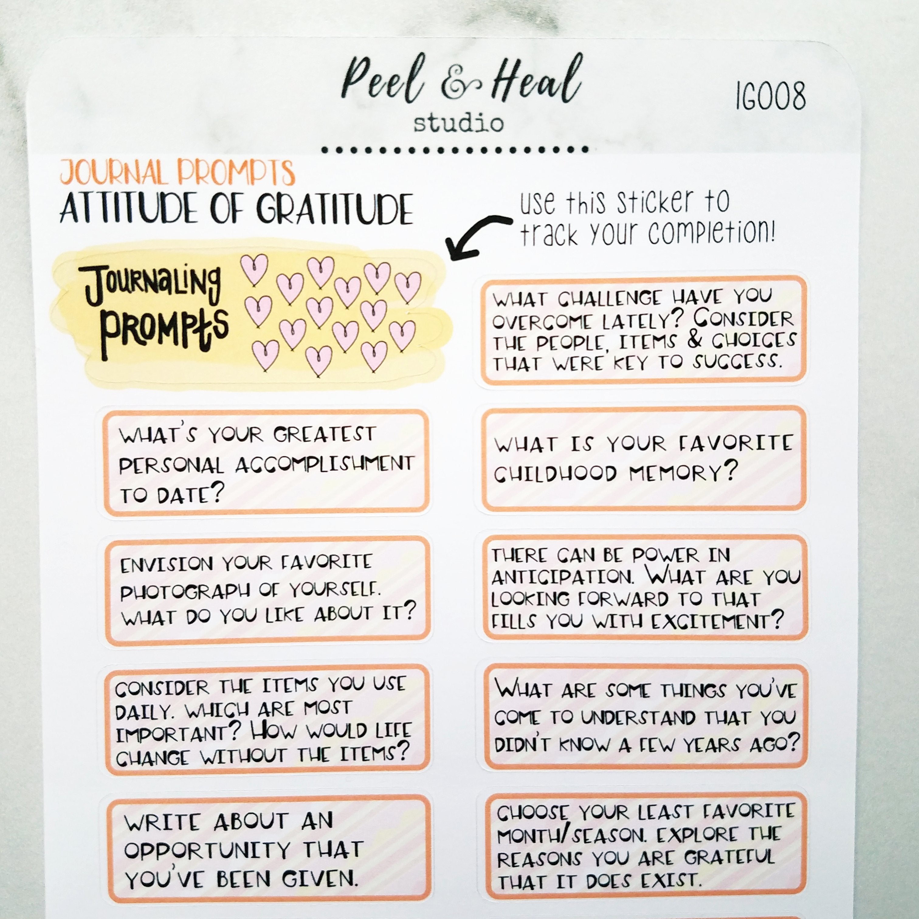 Journal Prompts - Attitude of Gratitude