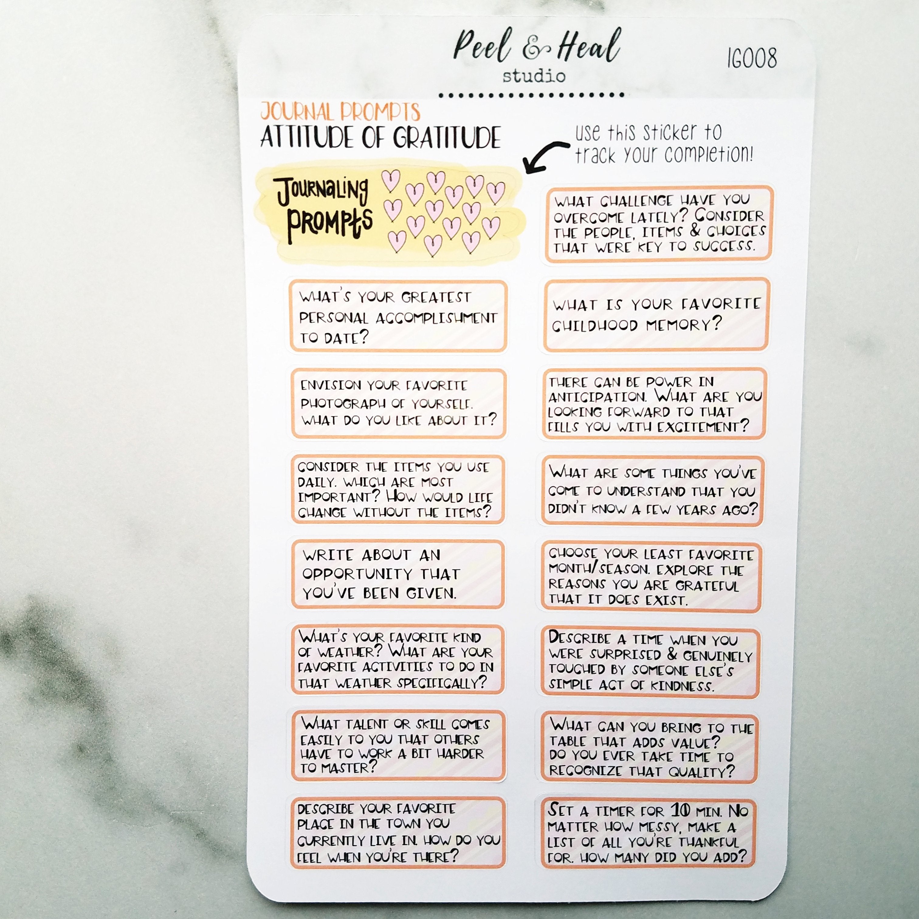 Journal Prompts - Attitude of Gratitude
