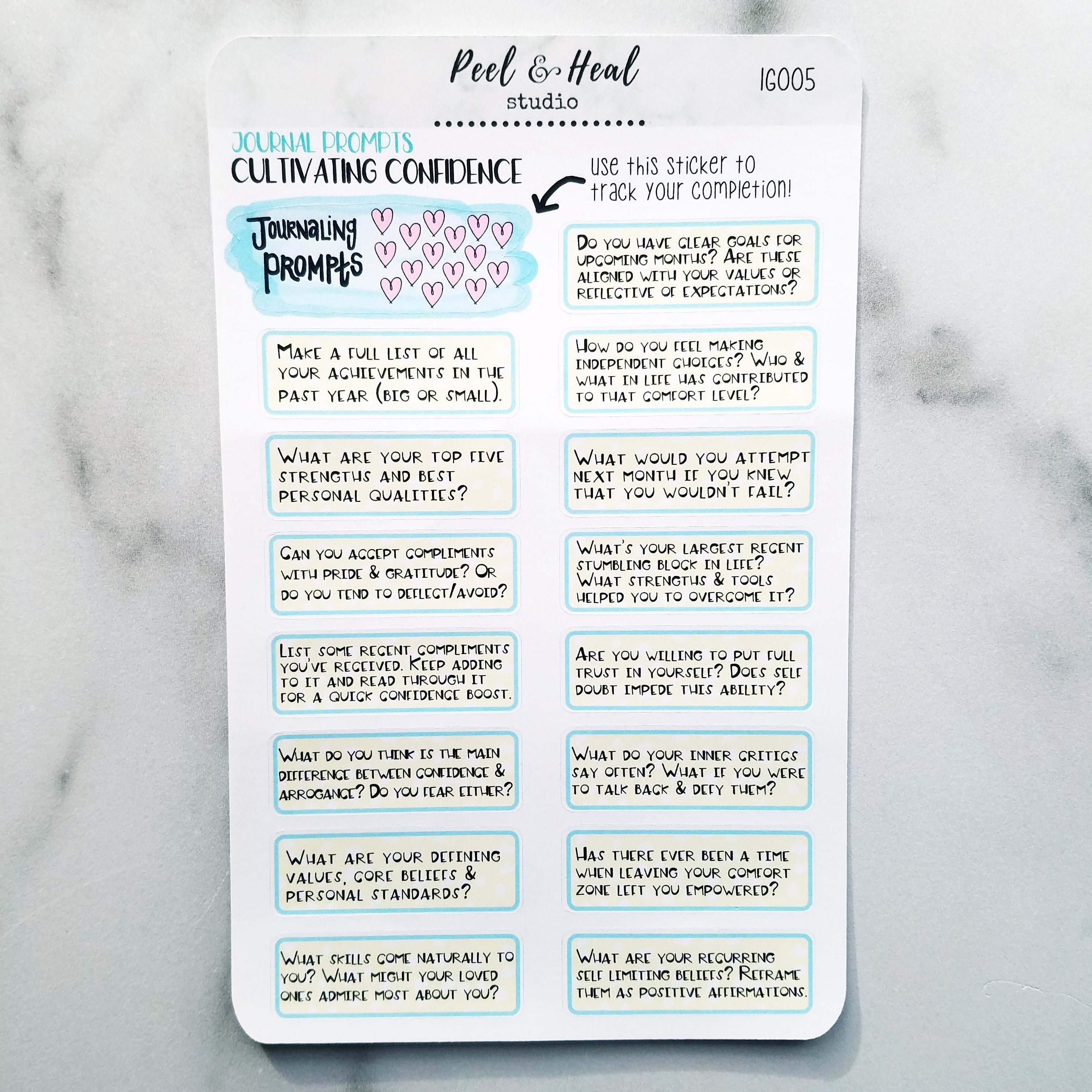 Journal Prompts - Cultivating Confidence