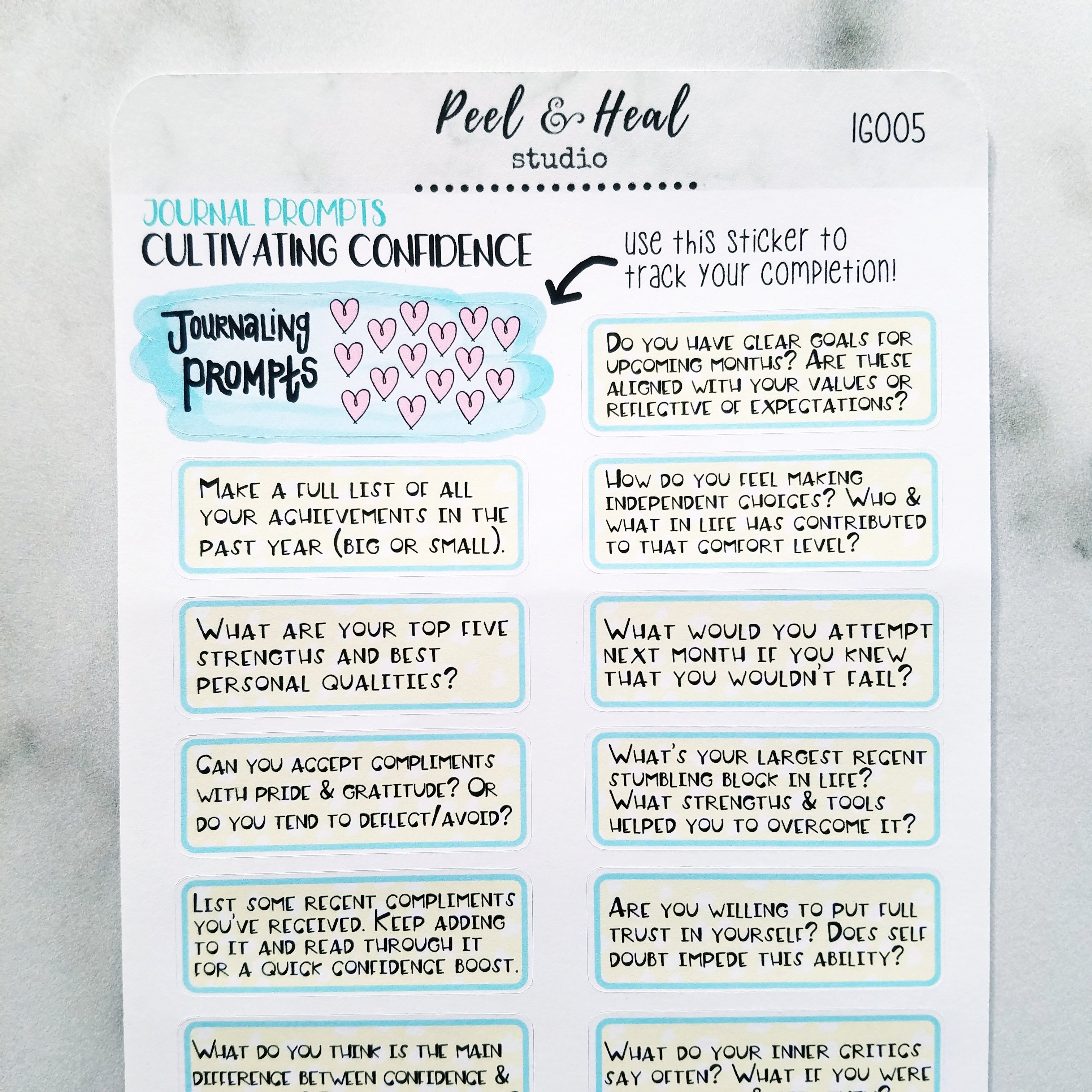 Journal Prompts - Cultivating Confidence