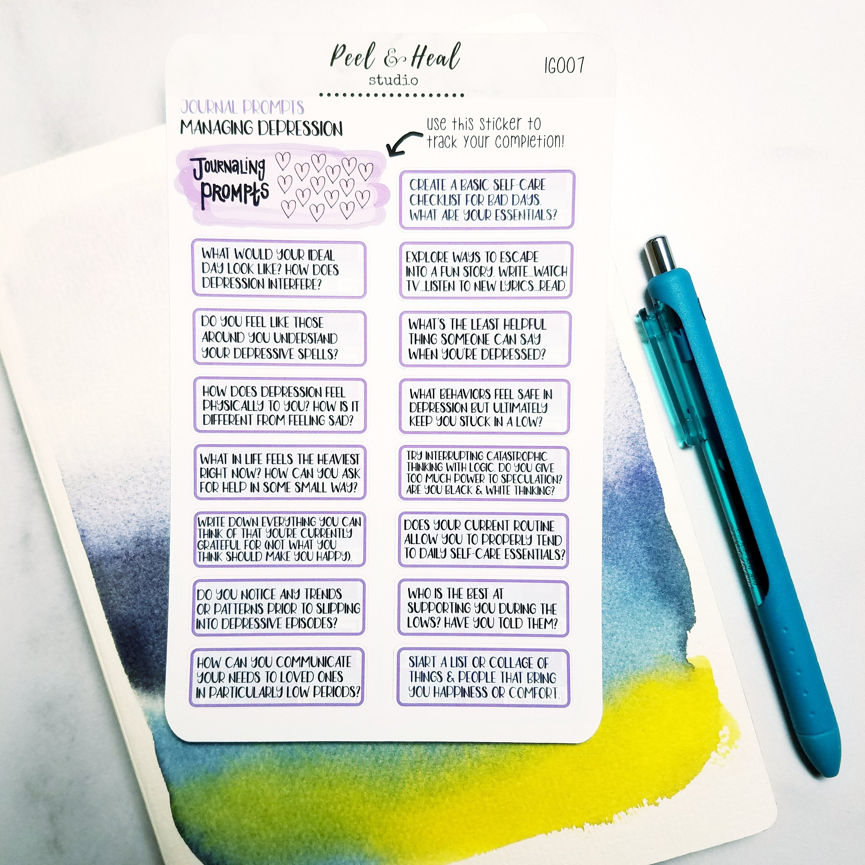 Journal Prompts - Managing Depression