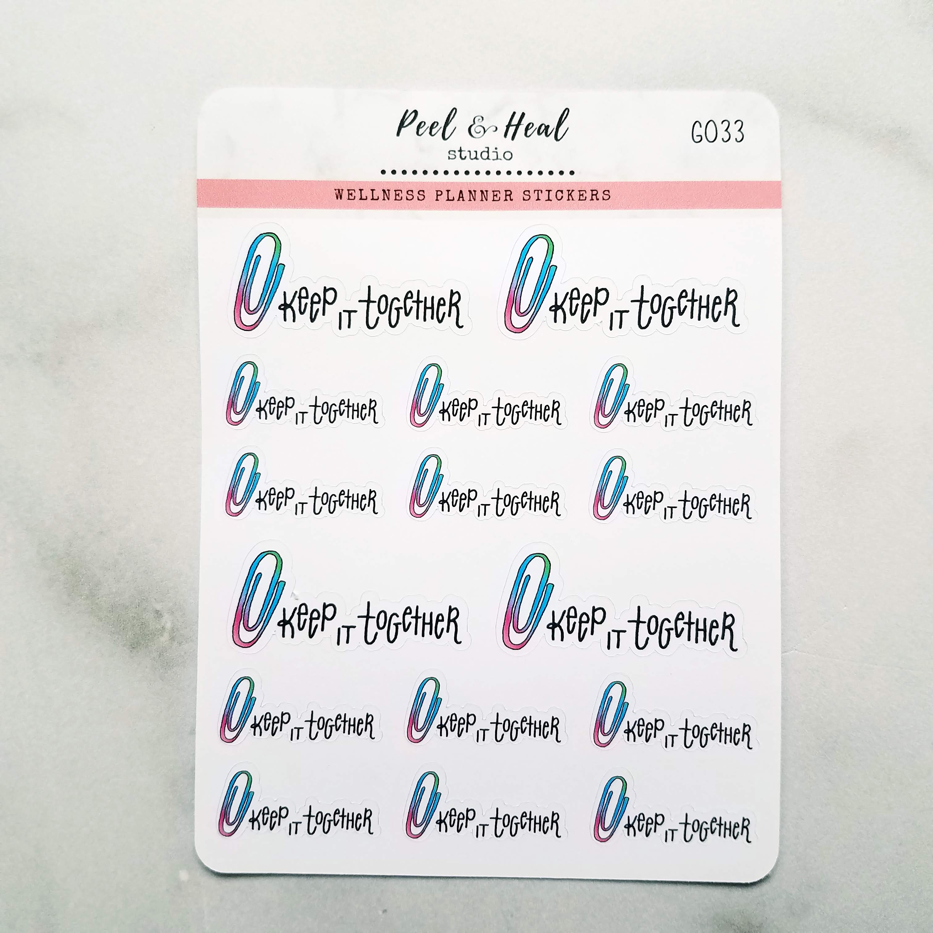 "Keep it together" Paper Clip Reminder