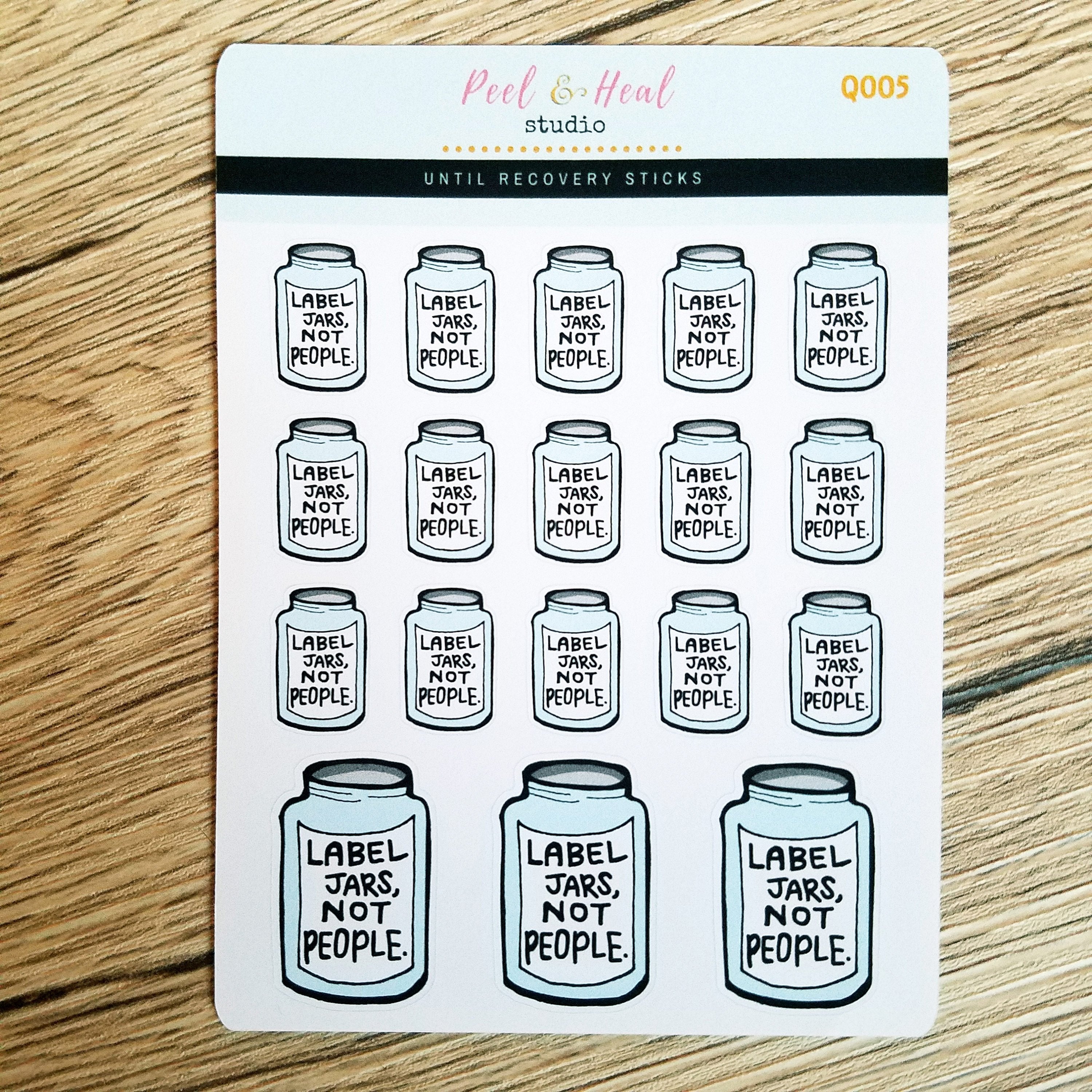 Label Jars, Not People