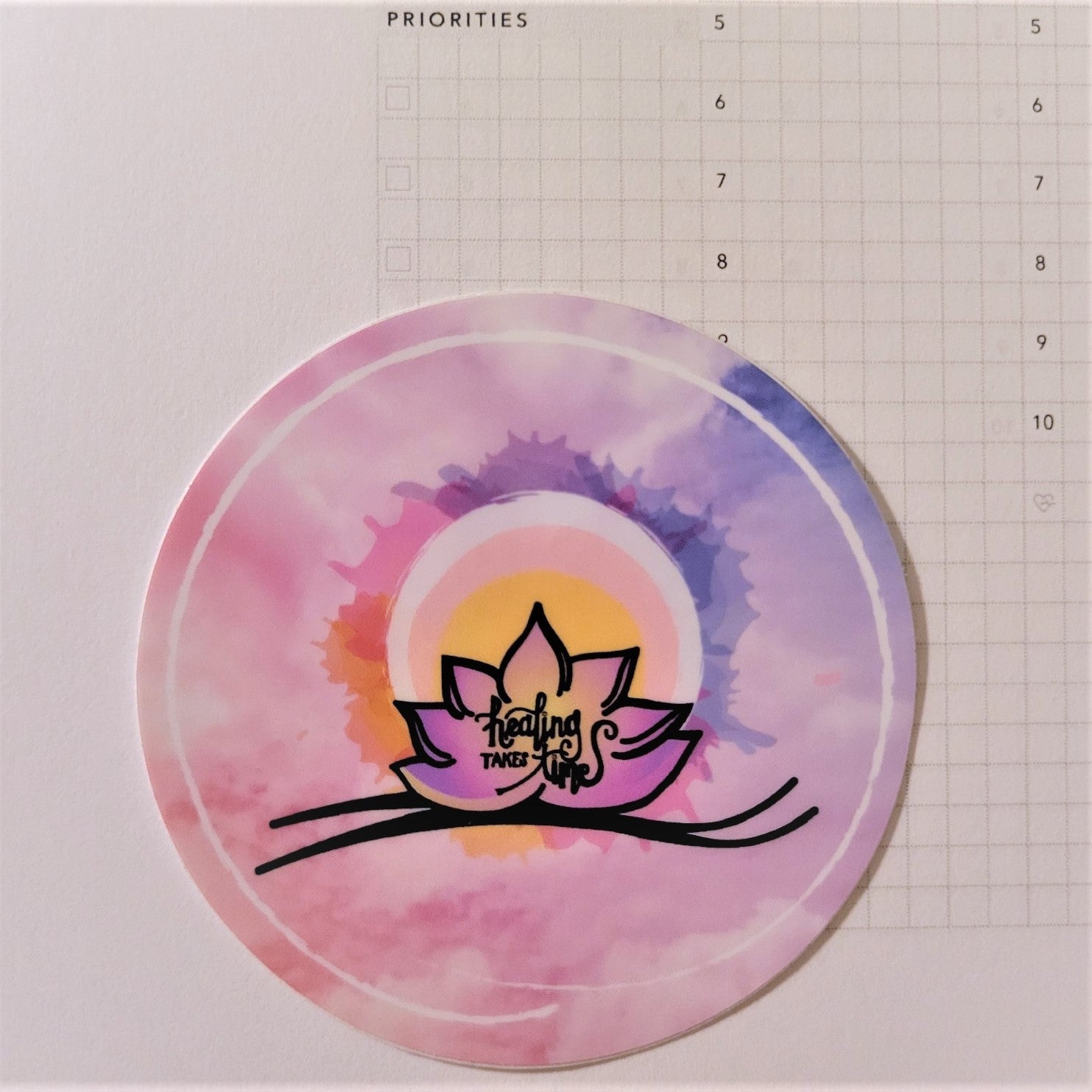Large Vinyl Decal : Healing Lotus