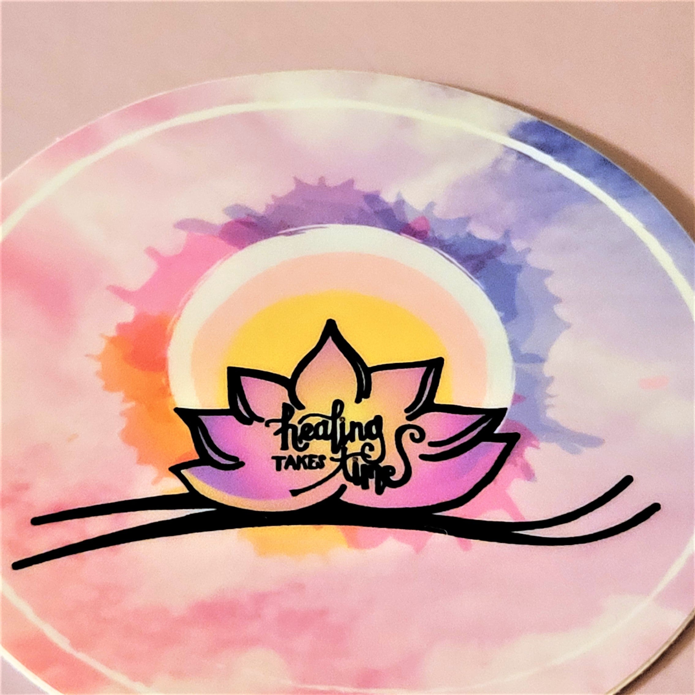 Large Vinyl Decal : Healing Lotus
