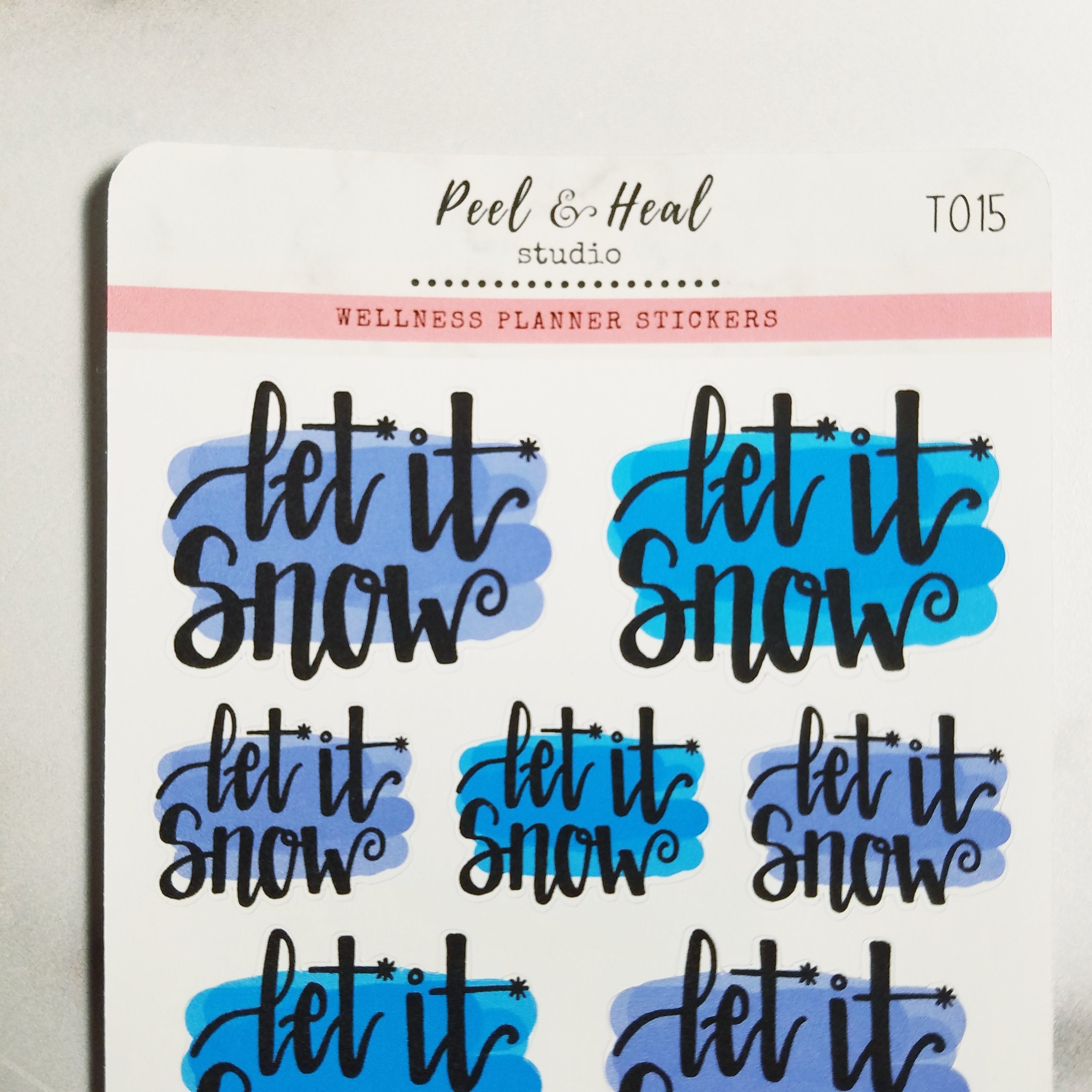 Let it Snow Hand Lettering - Peel & Heal Studio-Stickers