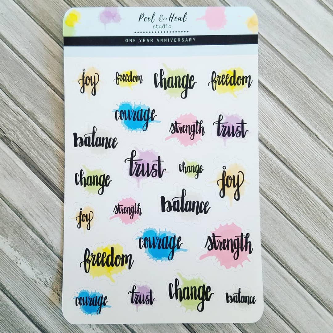 Lettered Affirmation Paint Splatters