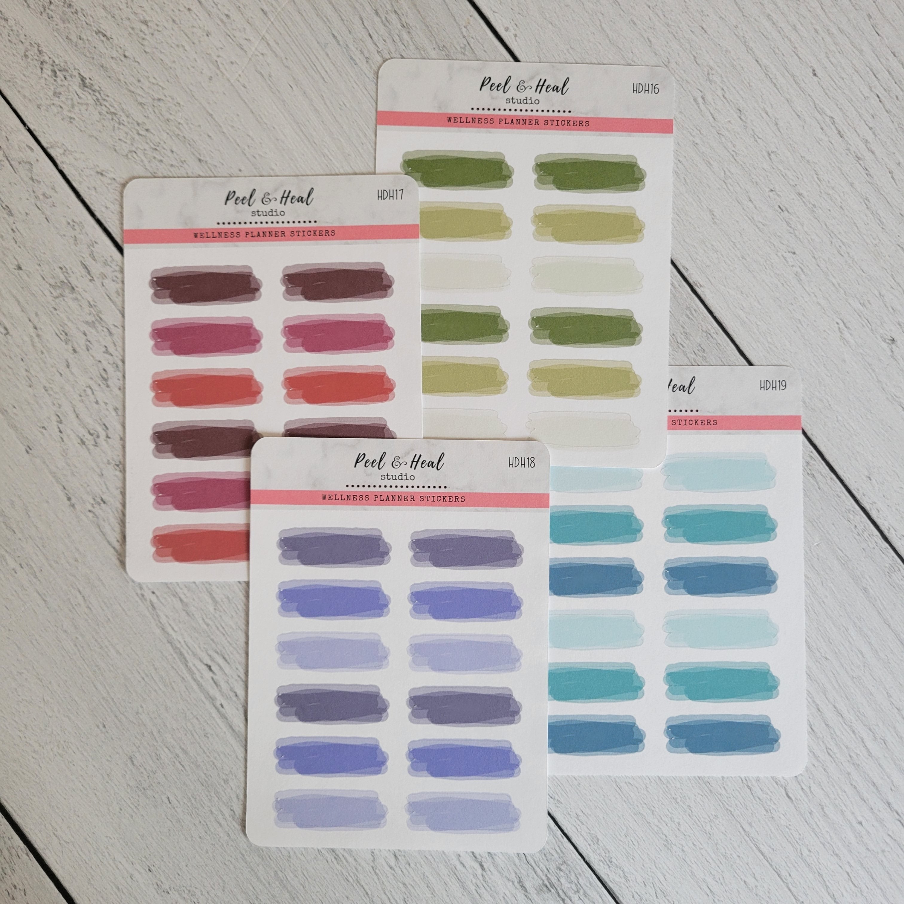 Limited Edition Watercolor Splashes - Holiday Hues - Peel & Heal Studio-Stickers