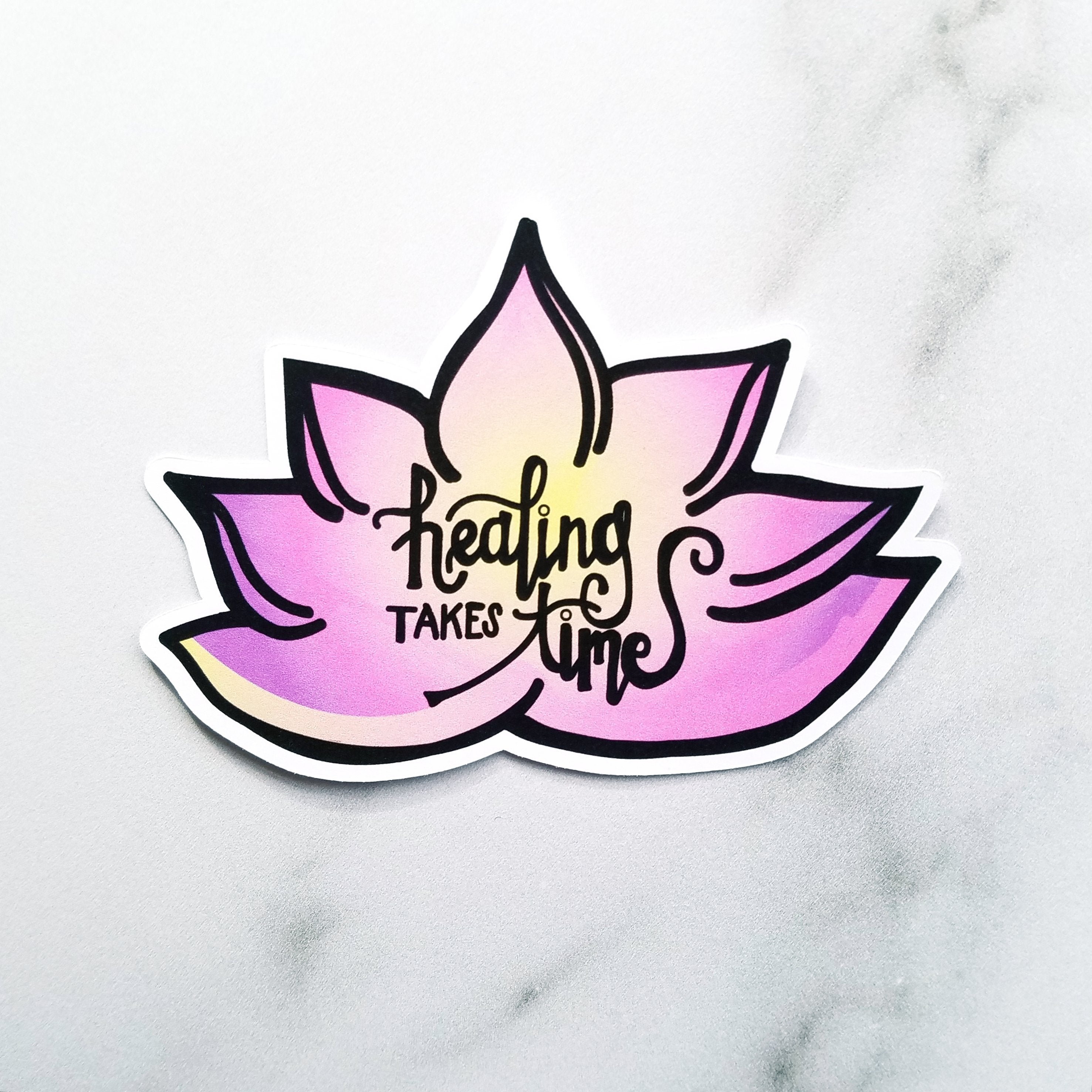 Peel & Heal Studio Hand-Drawn Die Cut: Healing Takes Time - Journal Tools for Mental Health