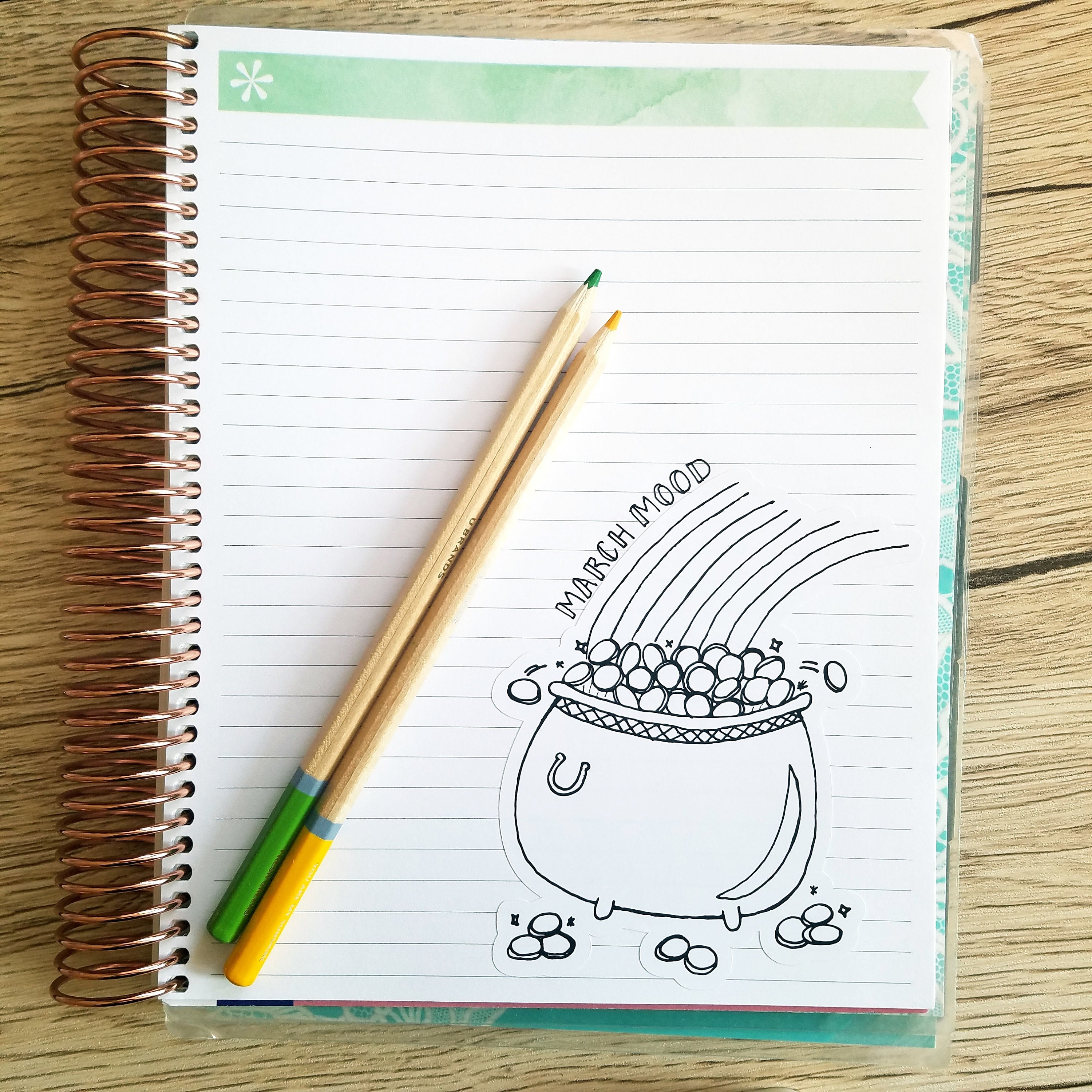 March Monthly Mood Tracker - Pot of Gold