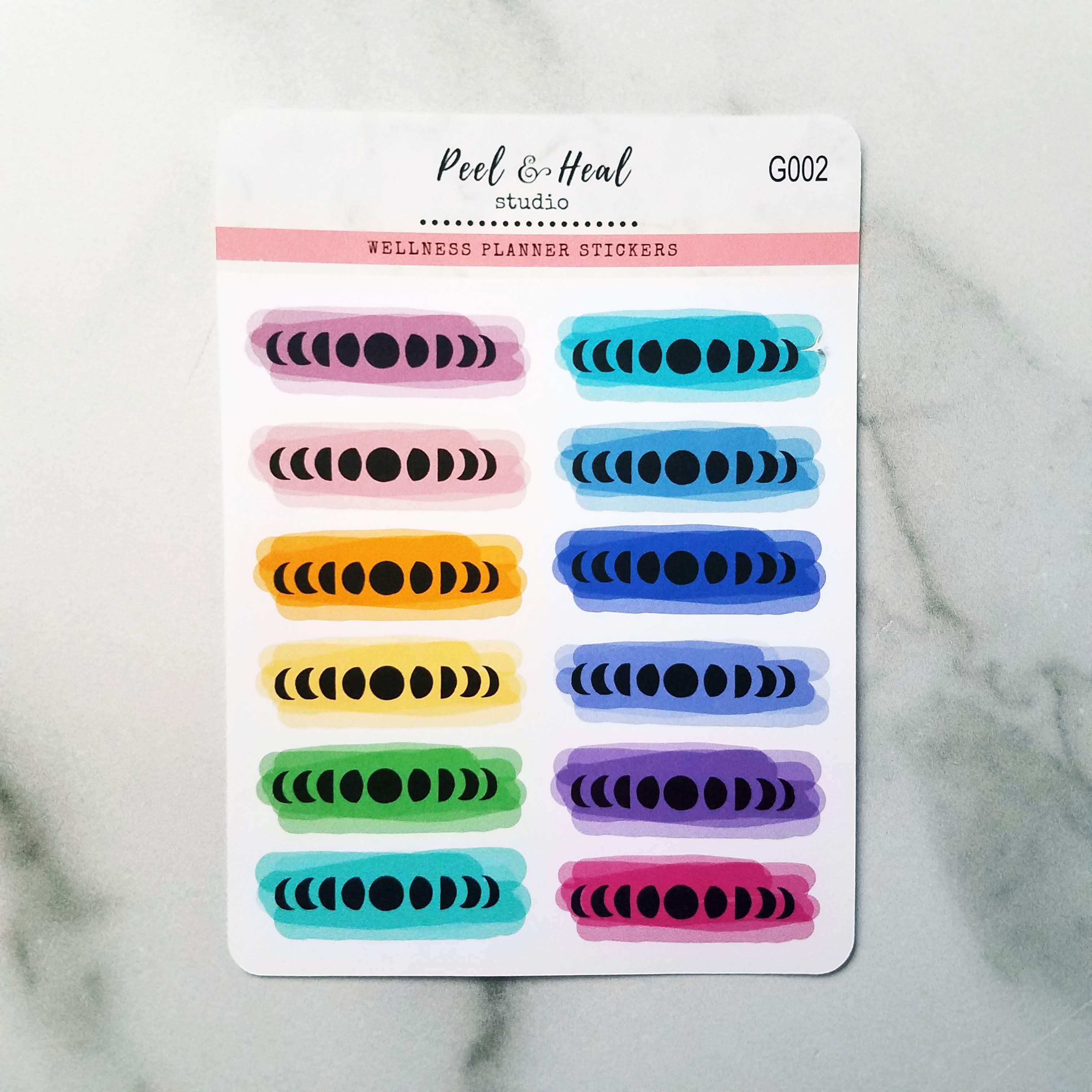 Moon Phase Watercolor Swatches
