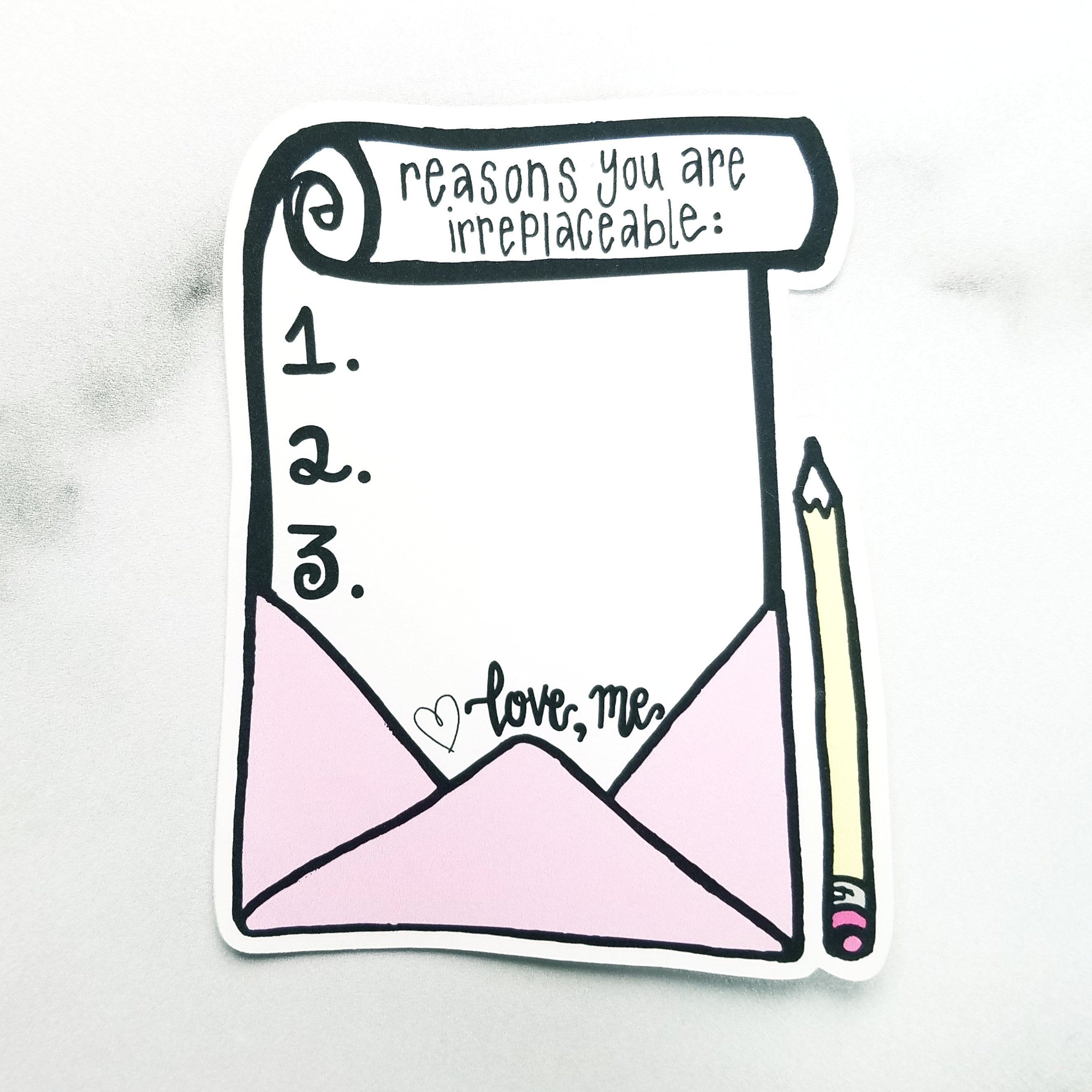Note to Self: Irreplaceable Die Cut - Self Love Journaling Sticker - Peel & Heal Studio